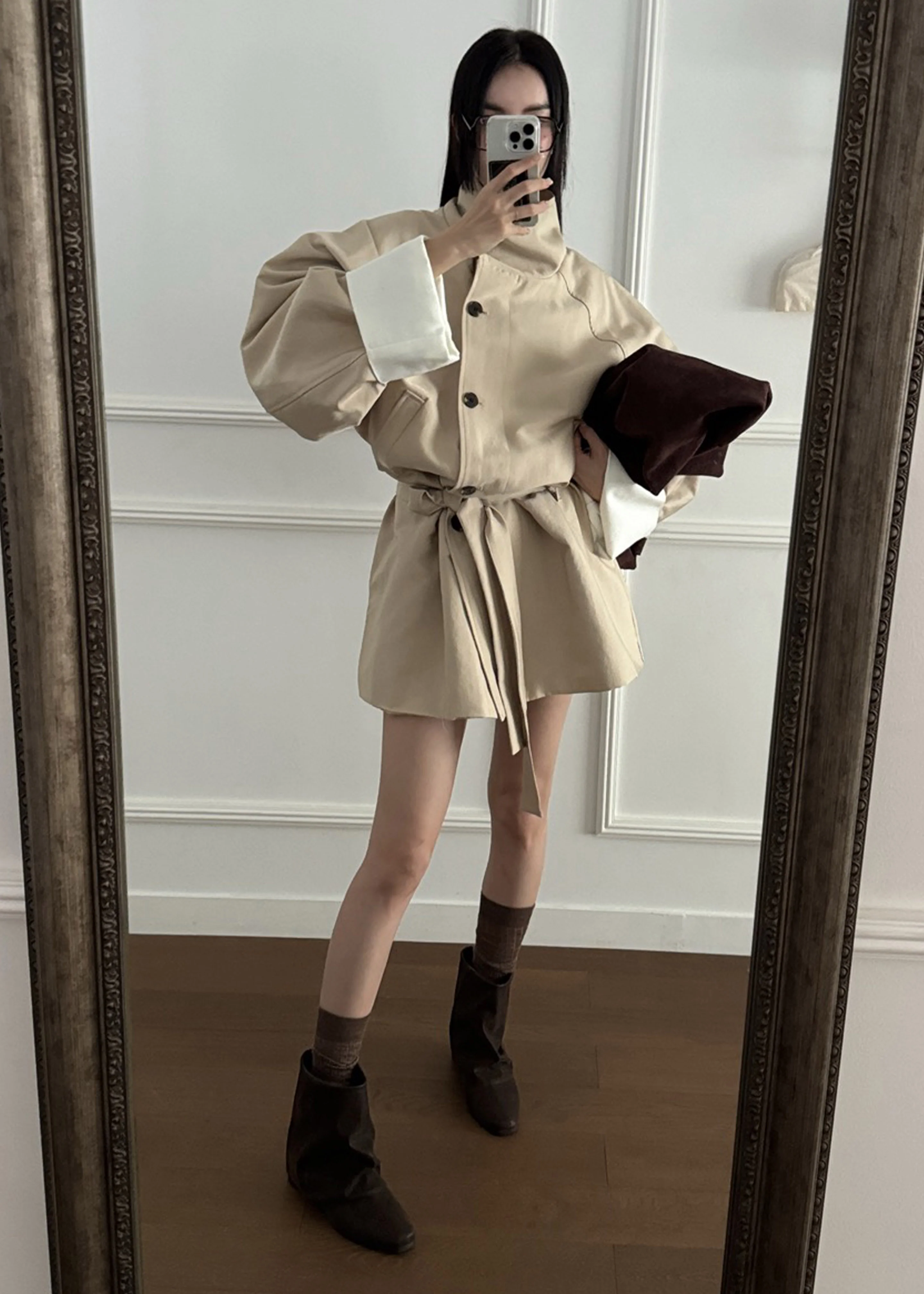 Alberta Short Trench - Beige - Image 9