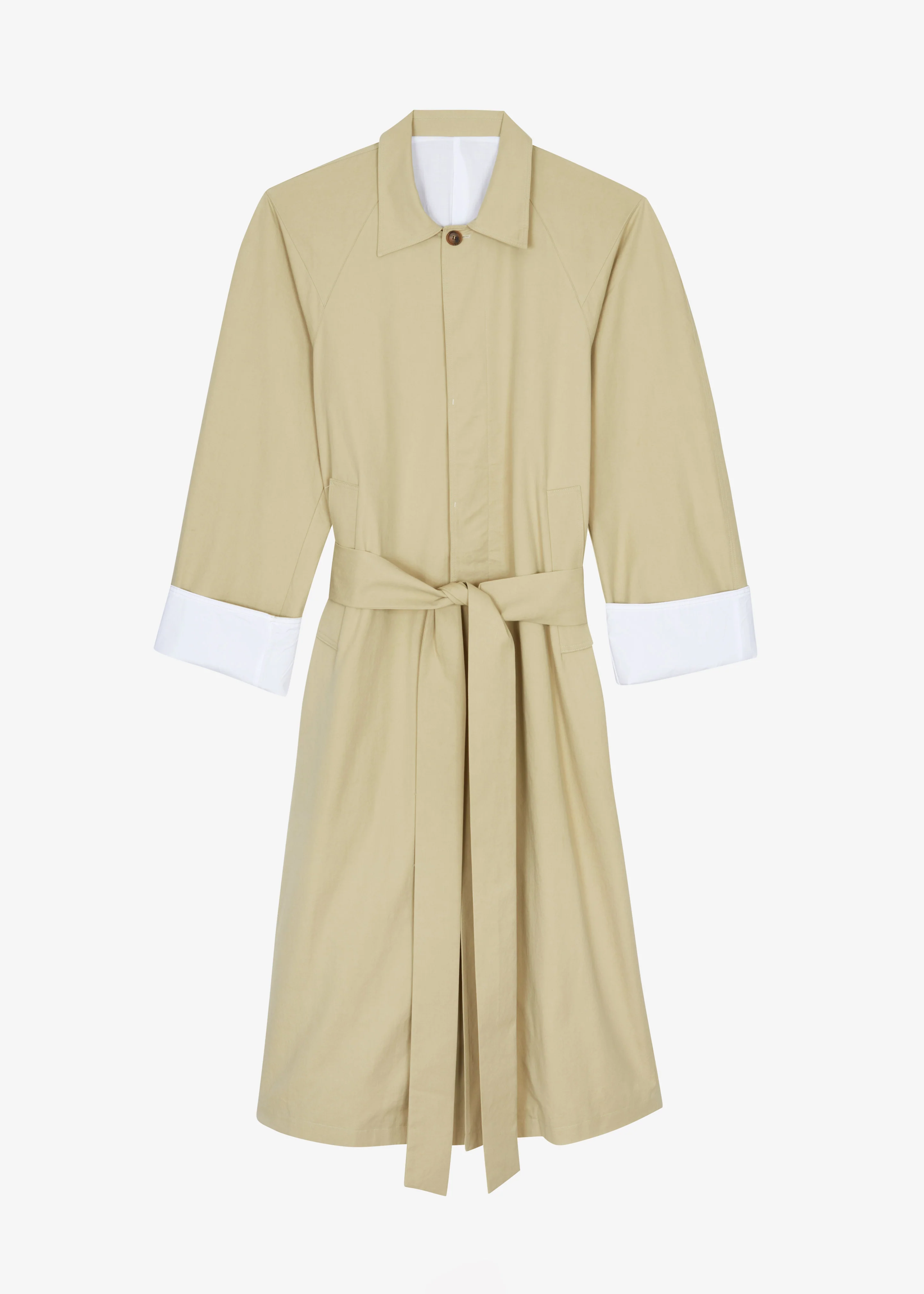 Arlise Oversized Trench Coat - Beige - Image 6