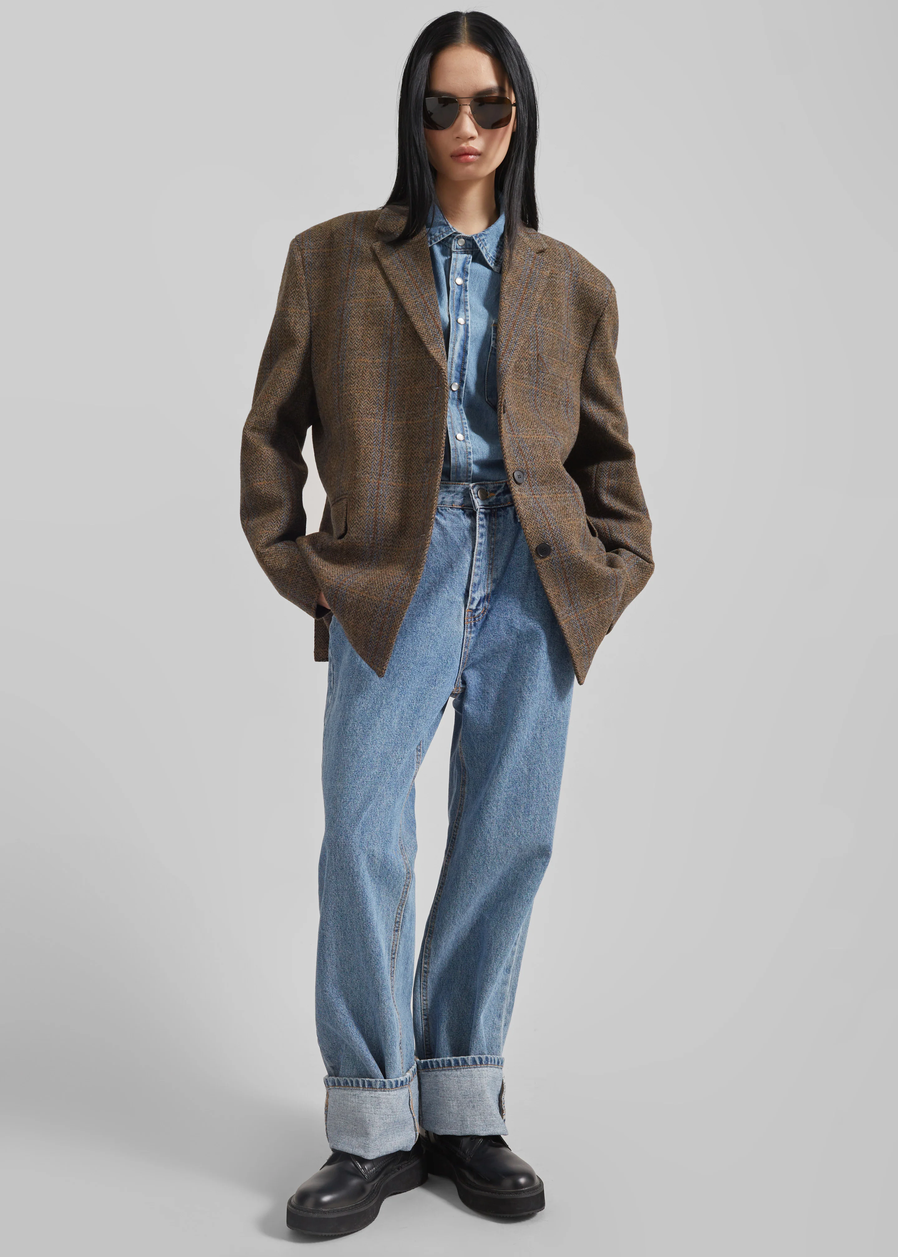 Arundel Plaid Wool Blazer - Multicolor - Image 6