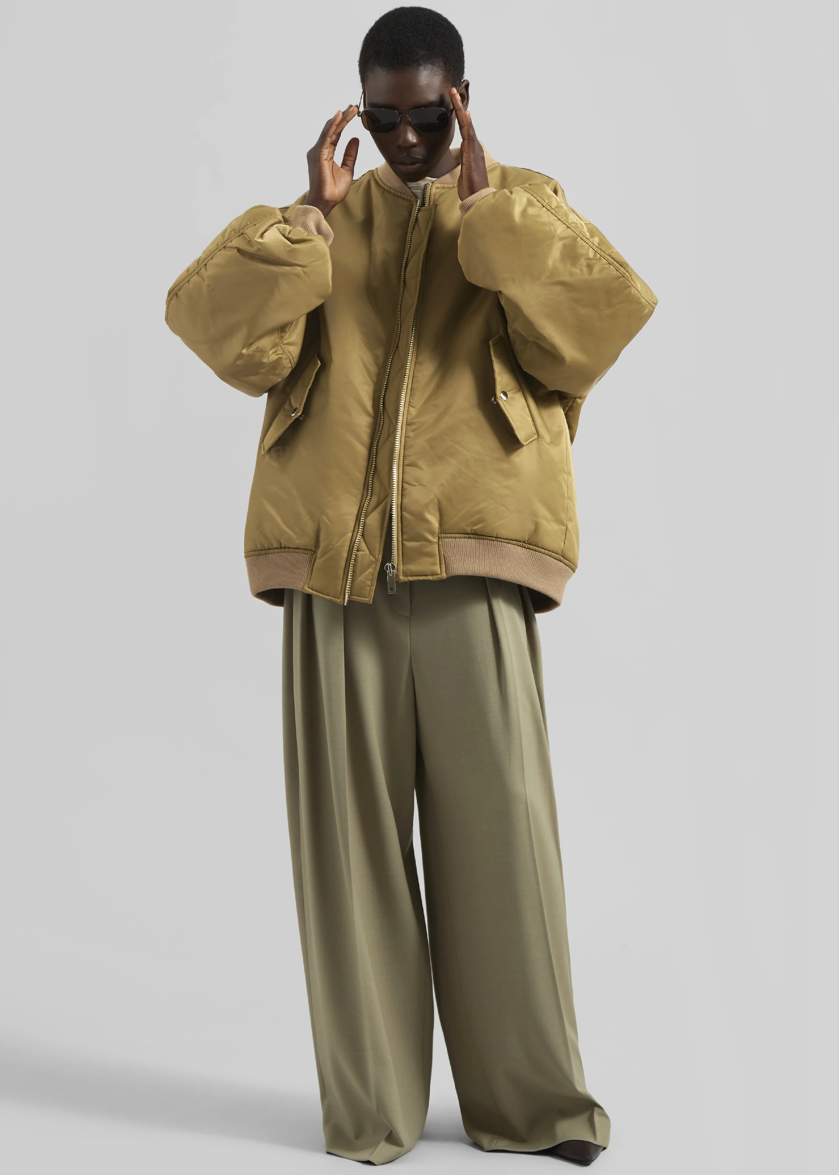 Astra Bomber Jacket - Olive - Image 6