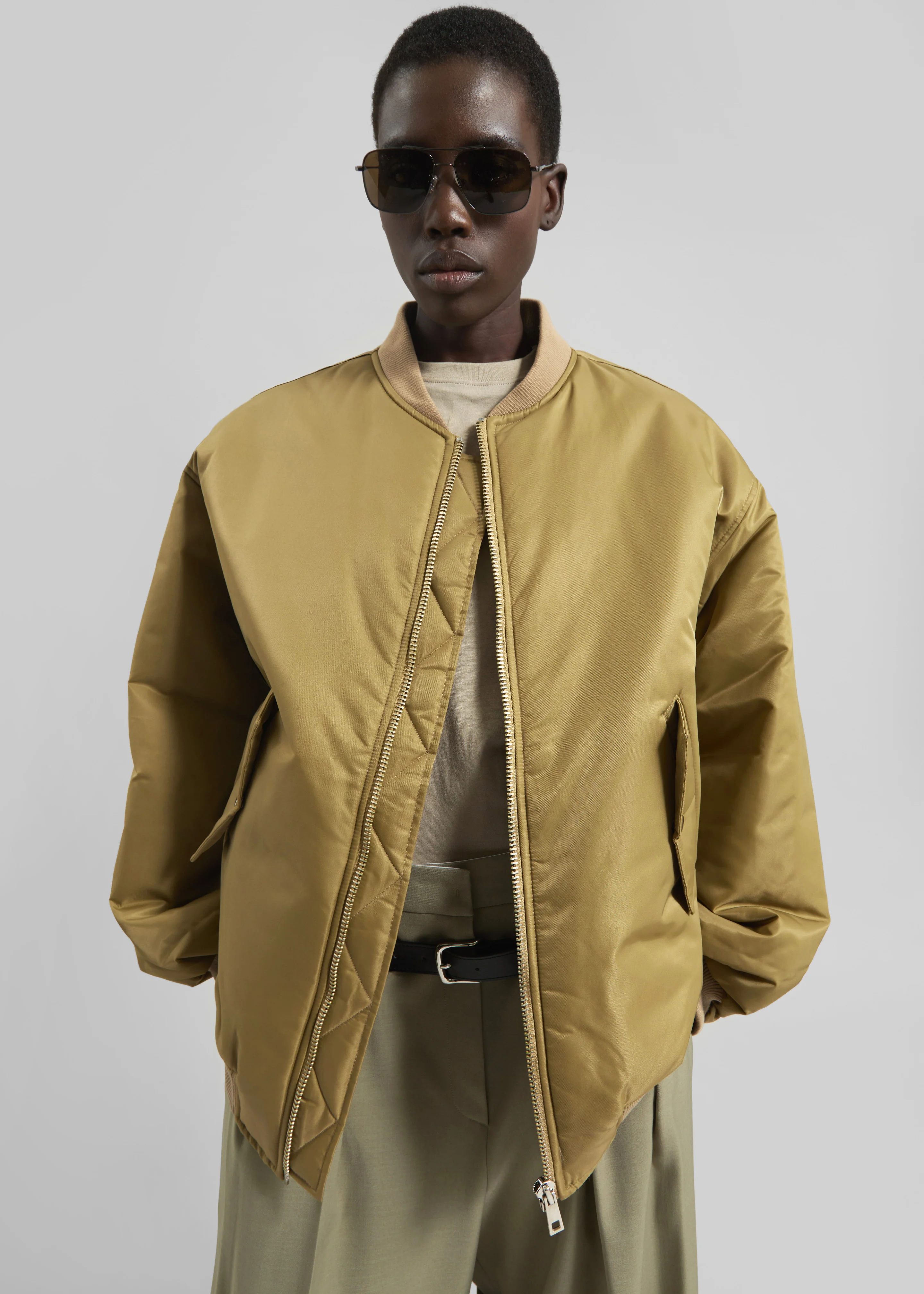 Astra Bomber Jacket - Olive - Image 7