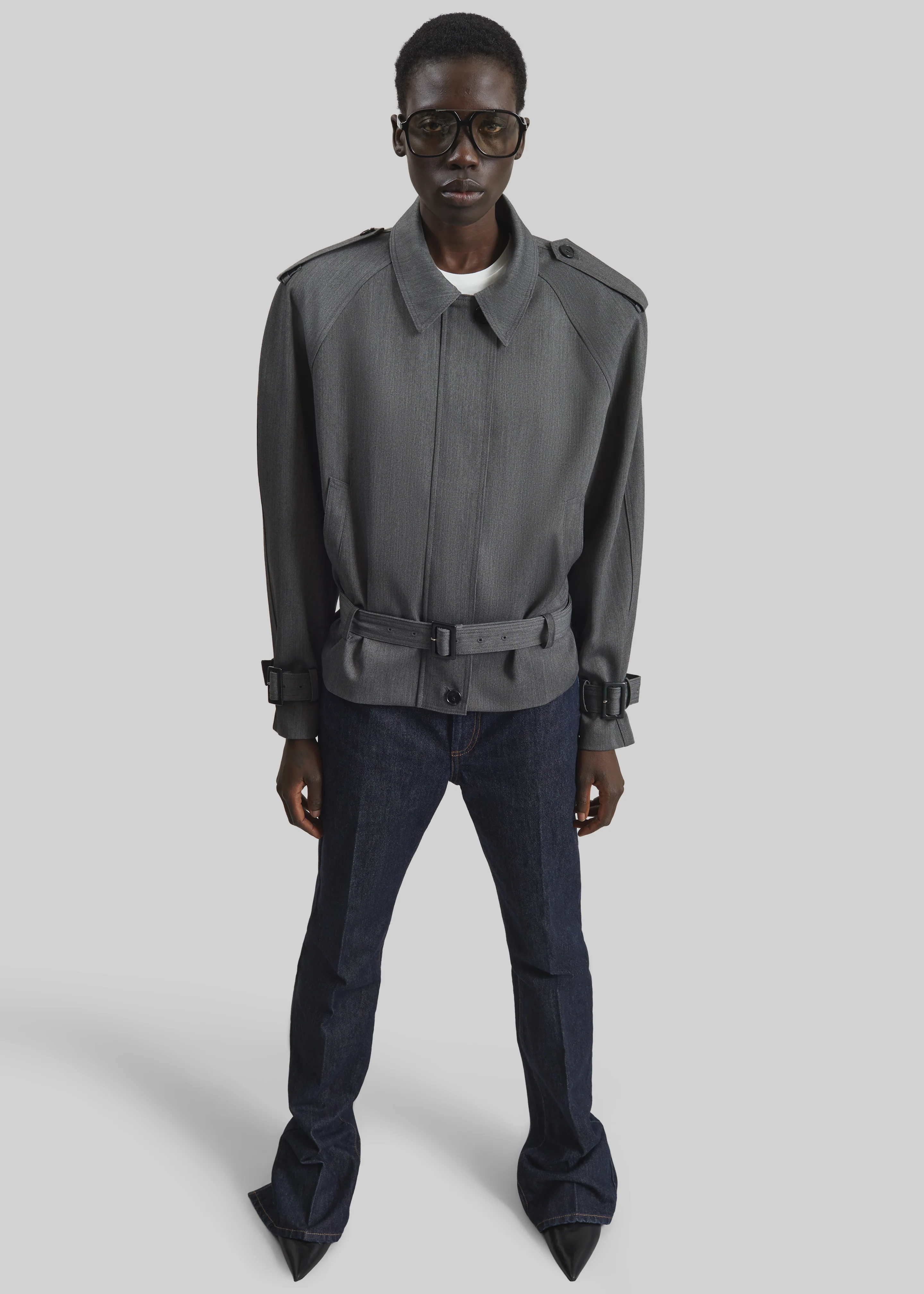 Avray Short Trench - Grey