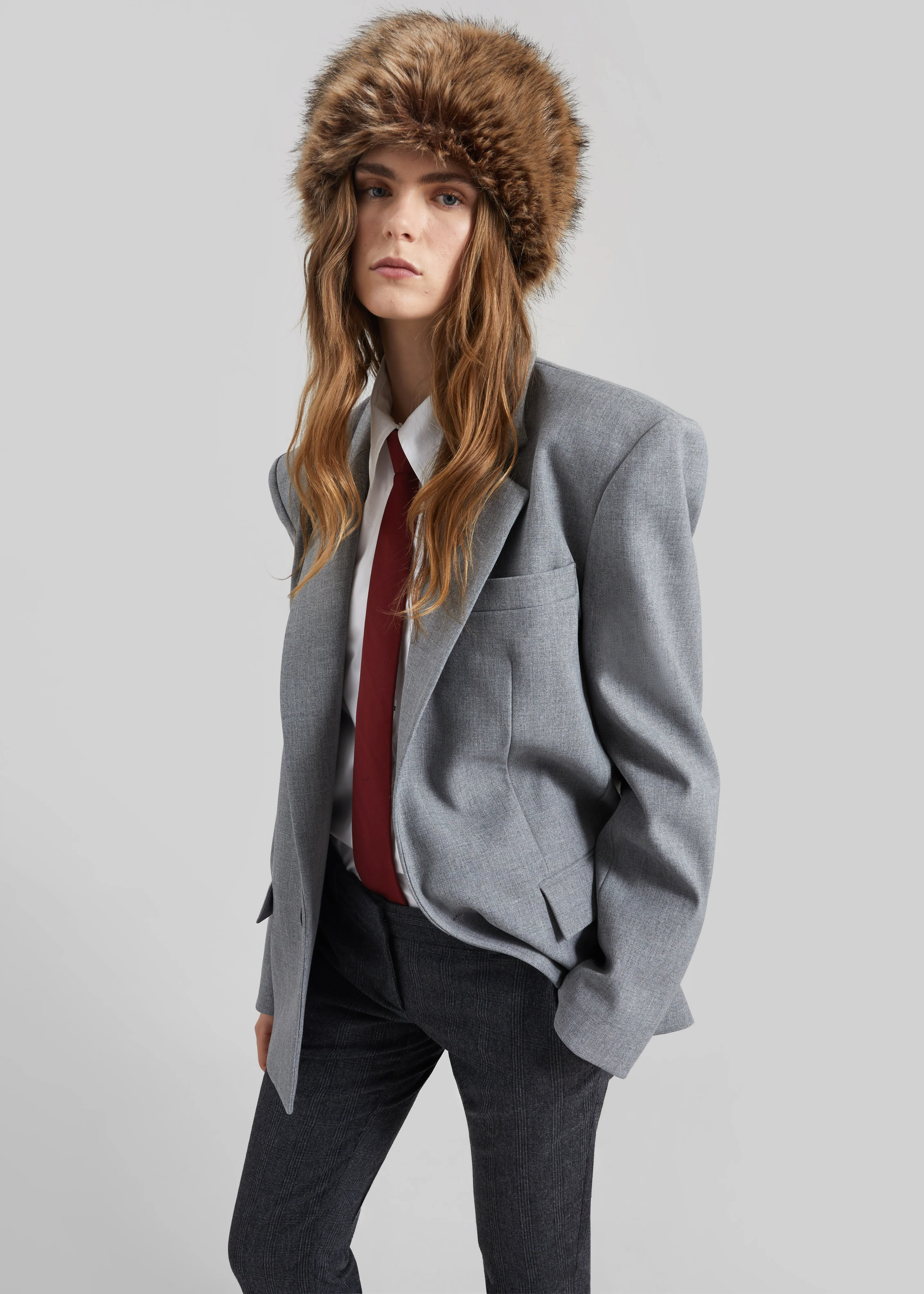 Bansko Faux Fur Hat - Beige - Image 4