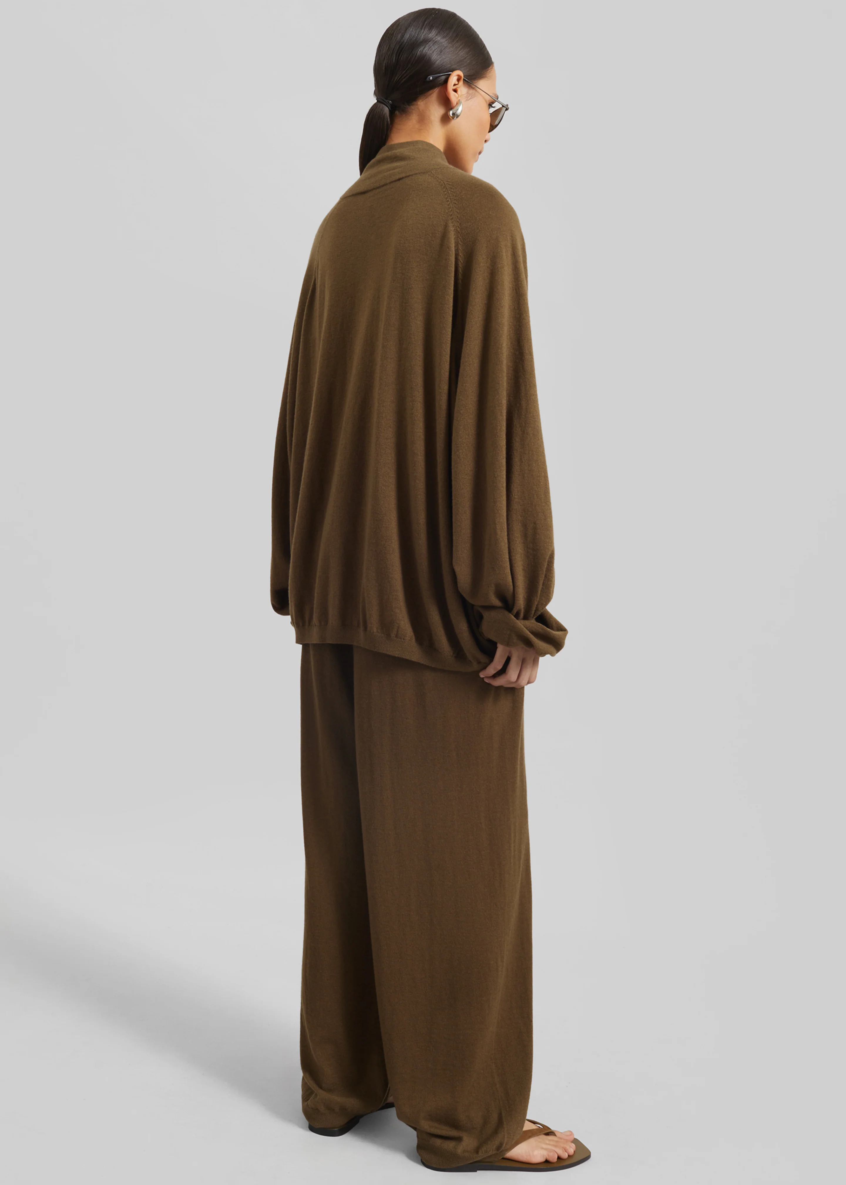 Baxe Knit Track Jacket - Dark Camel - Image 9
