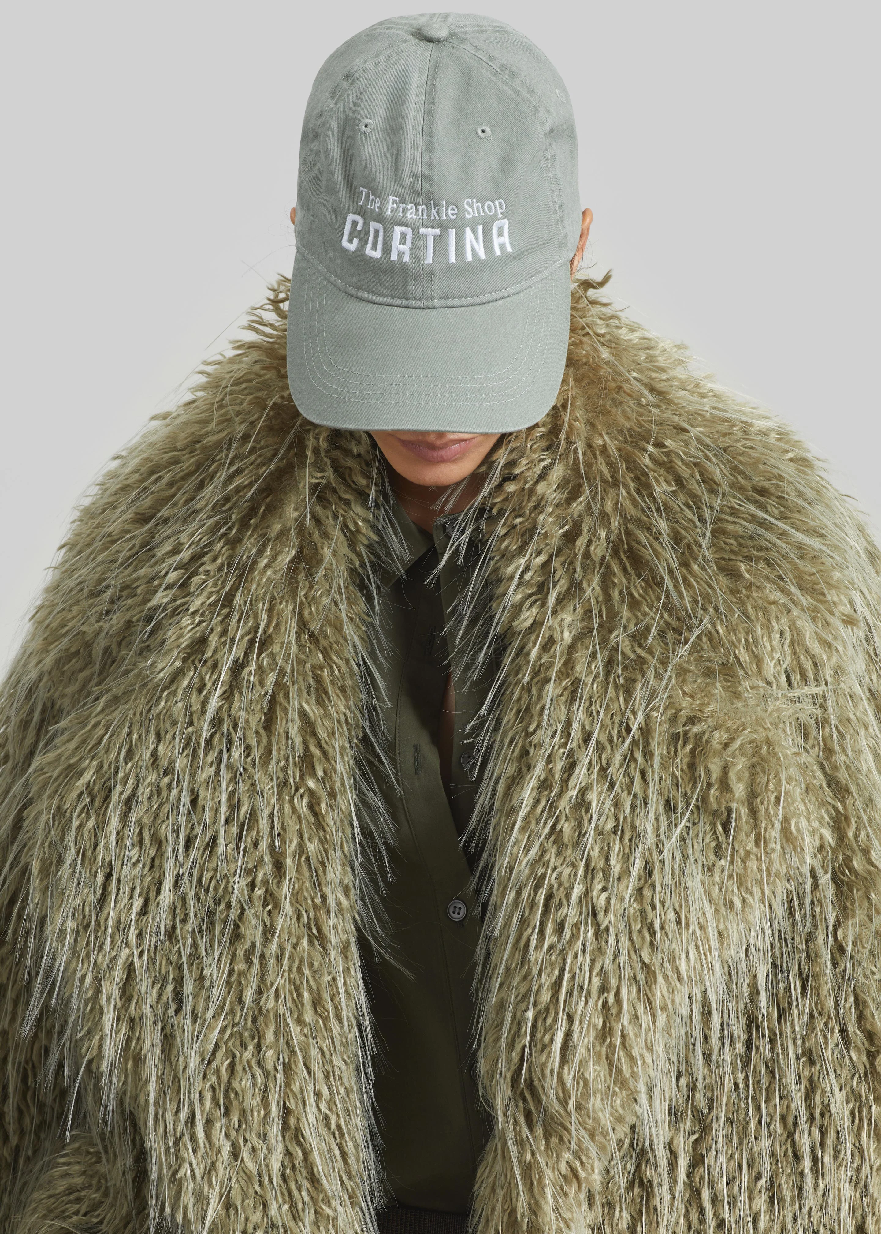 Brina Faux Fur Coat - Sage - Image 4