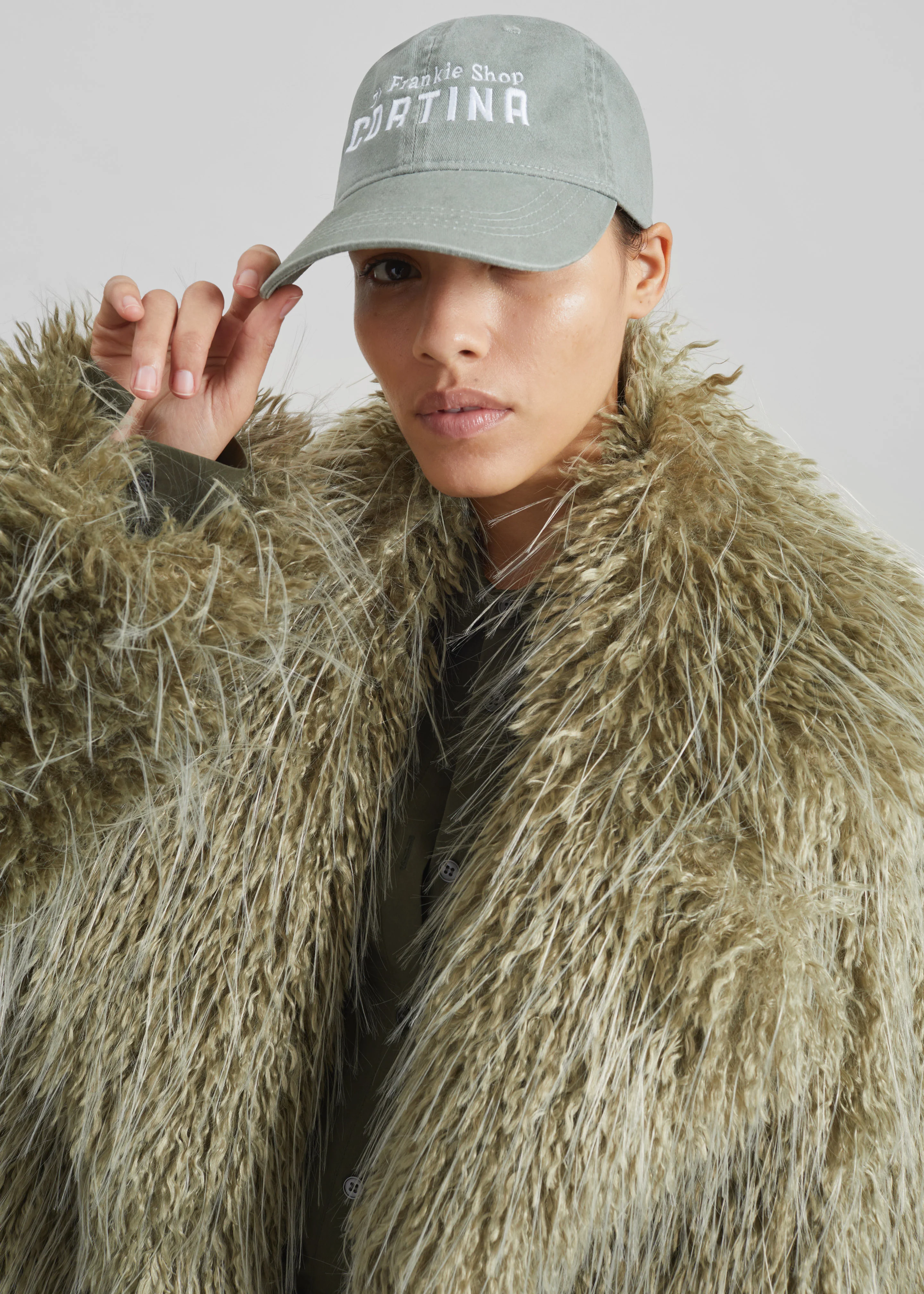 Brina Faux Fur Coat - Sage - Image 7