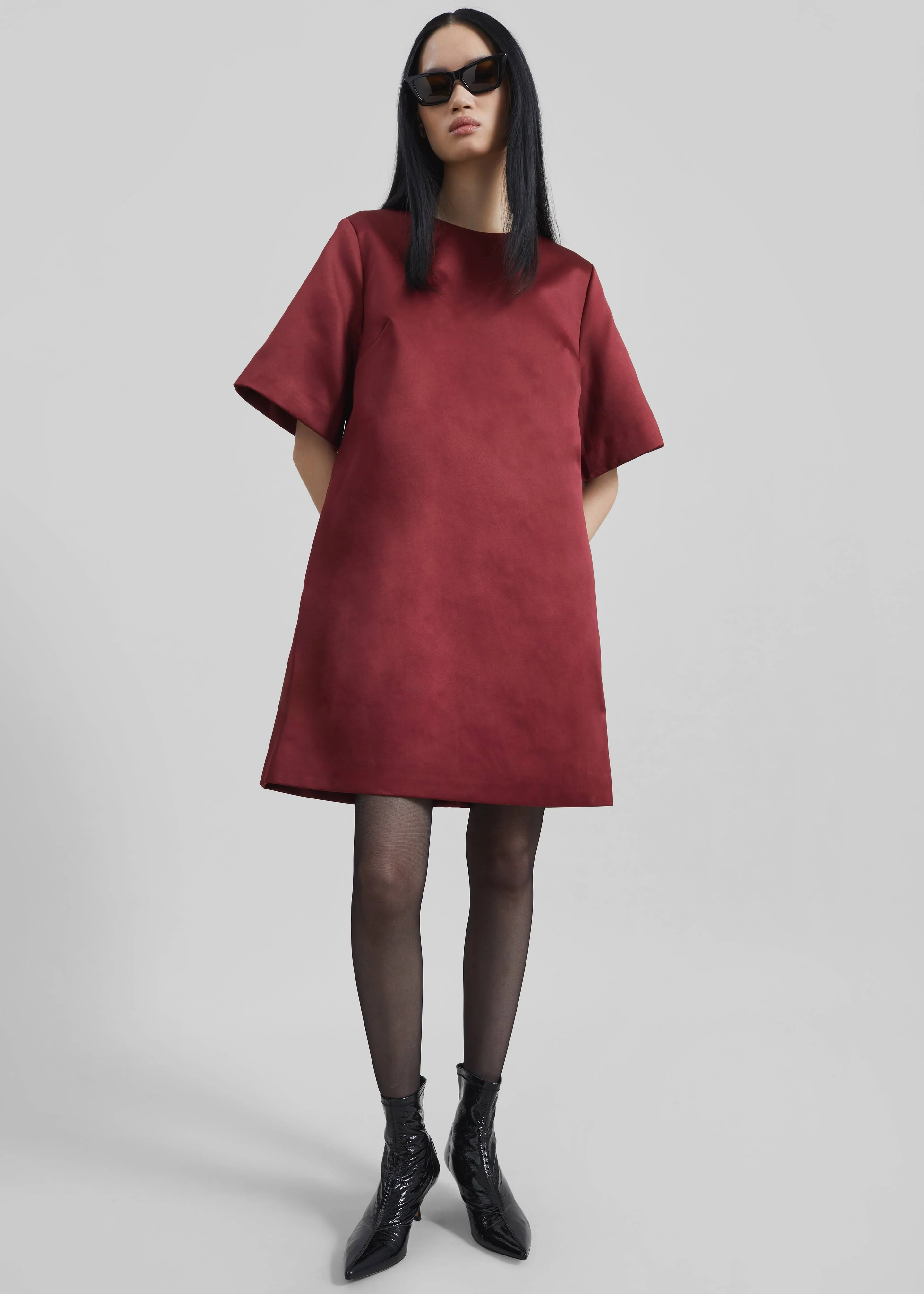 By Malene Birger Harperz Mini Dress - Cabernet - Image 2