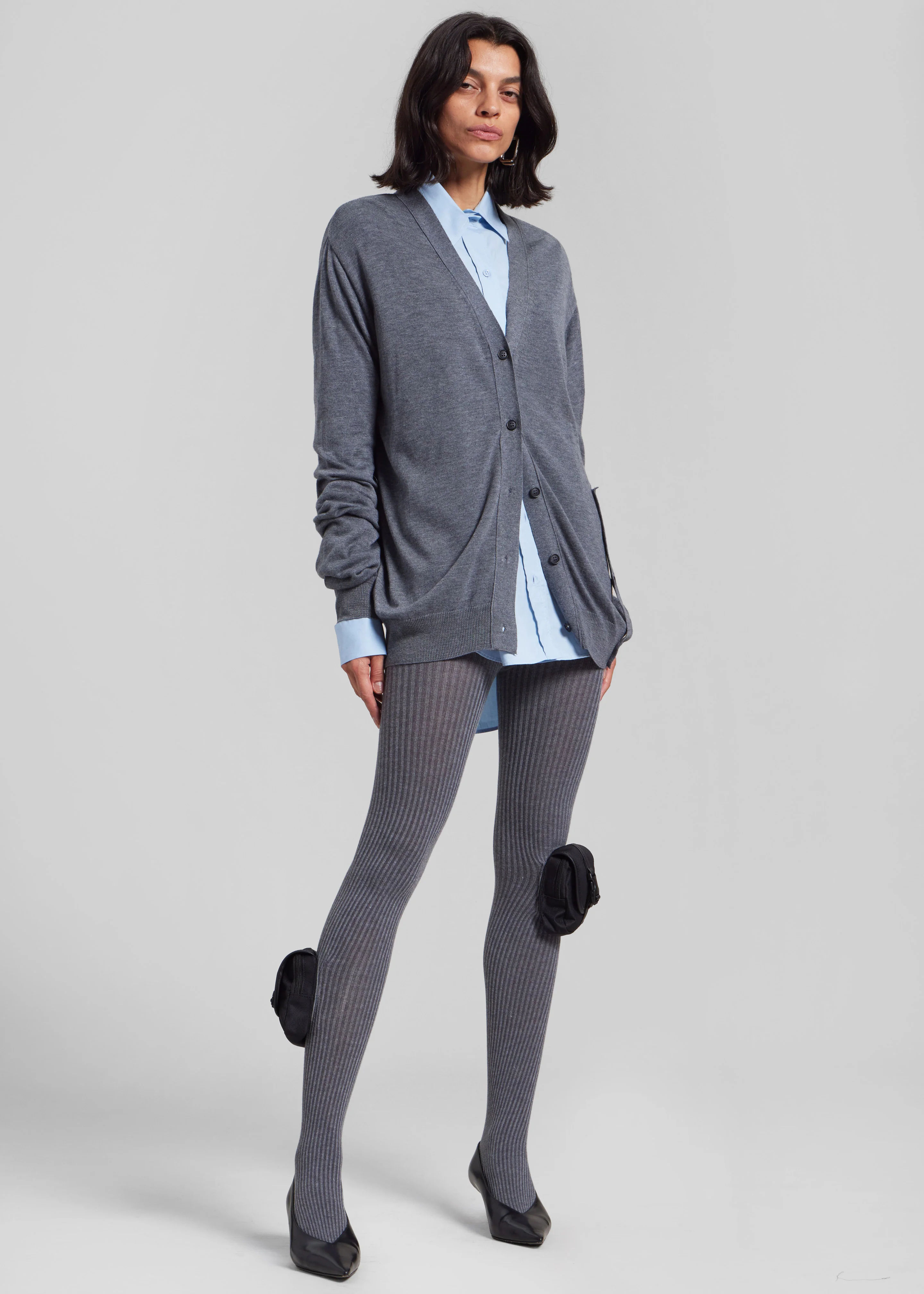 Coperni Knit Tights - Grey