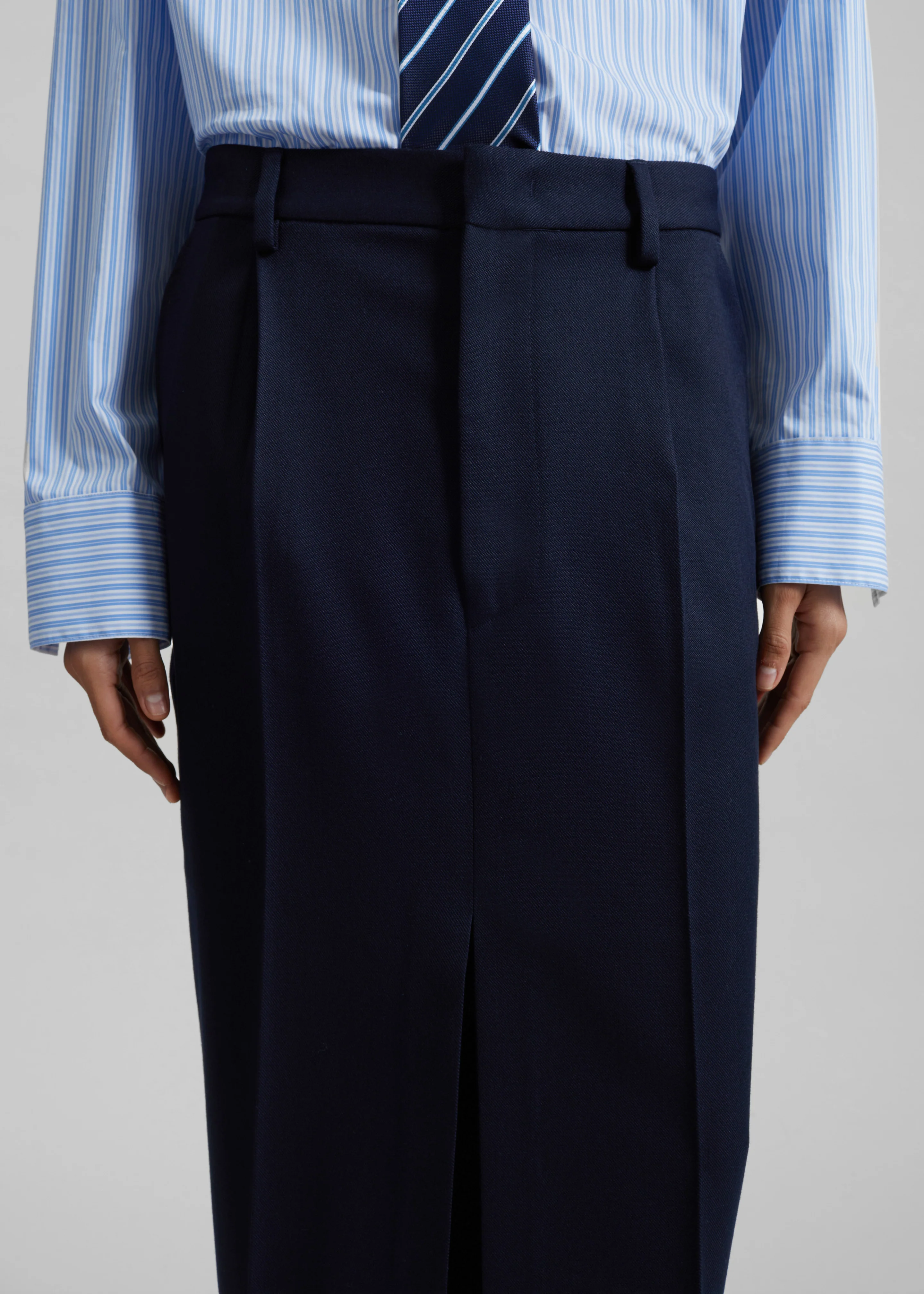 Covert Fold Tube Skirt - Navy - Image 4