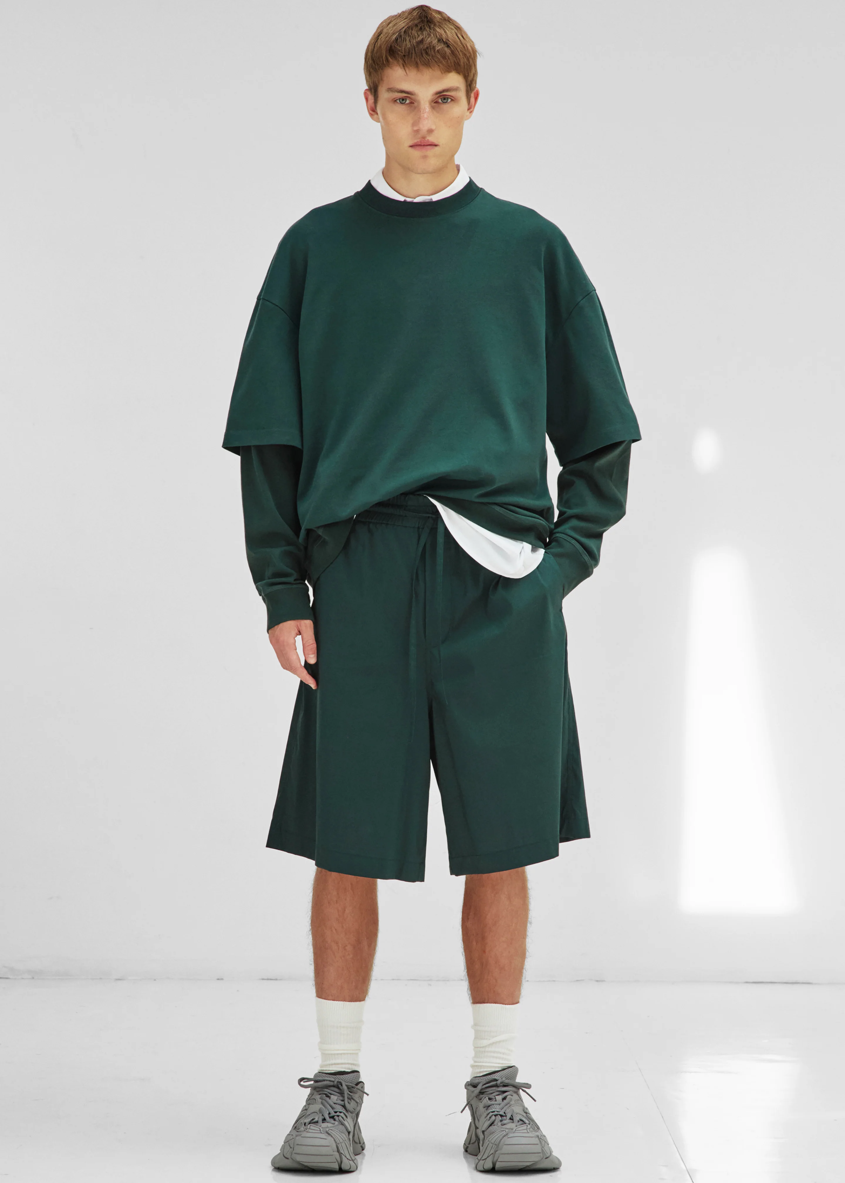 Darkpark Troy Double Sleeve Tee - Forest Green
