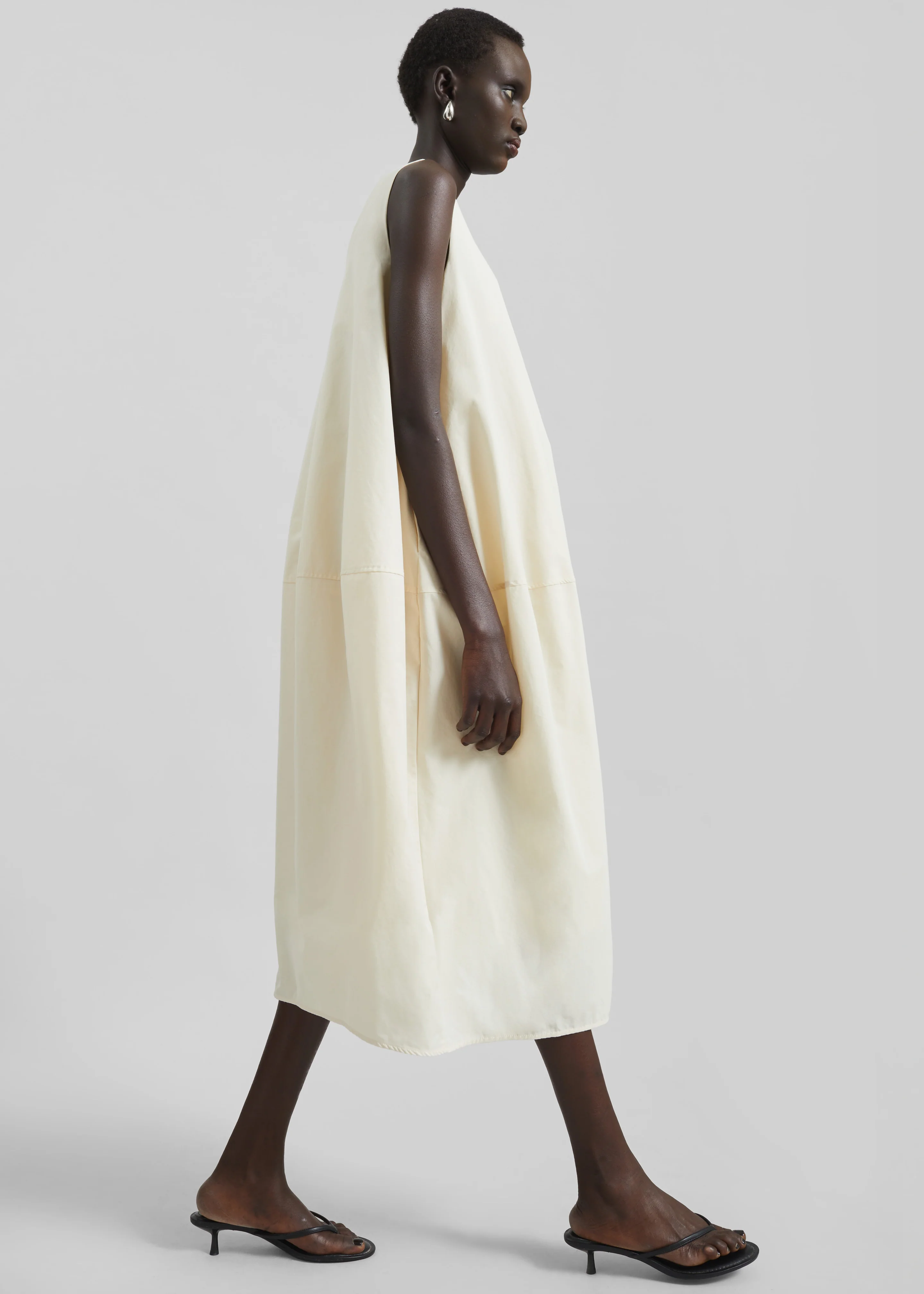 Delane Cocoon Dress - Cream - Image 3