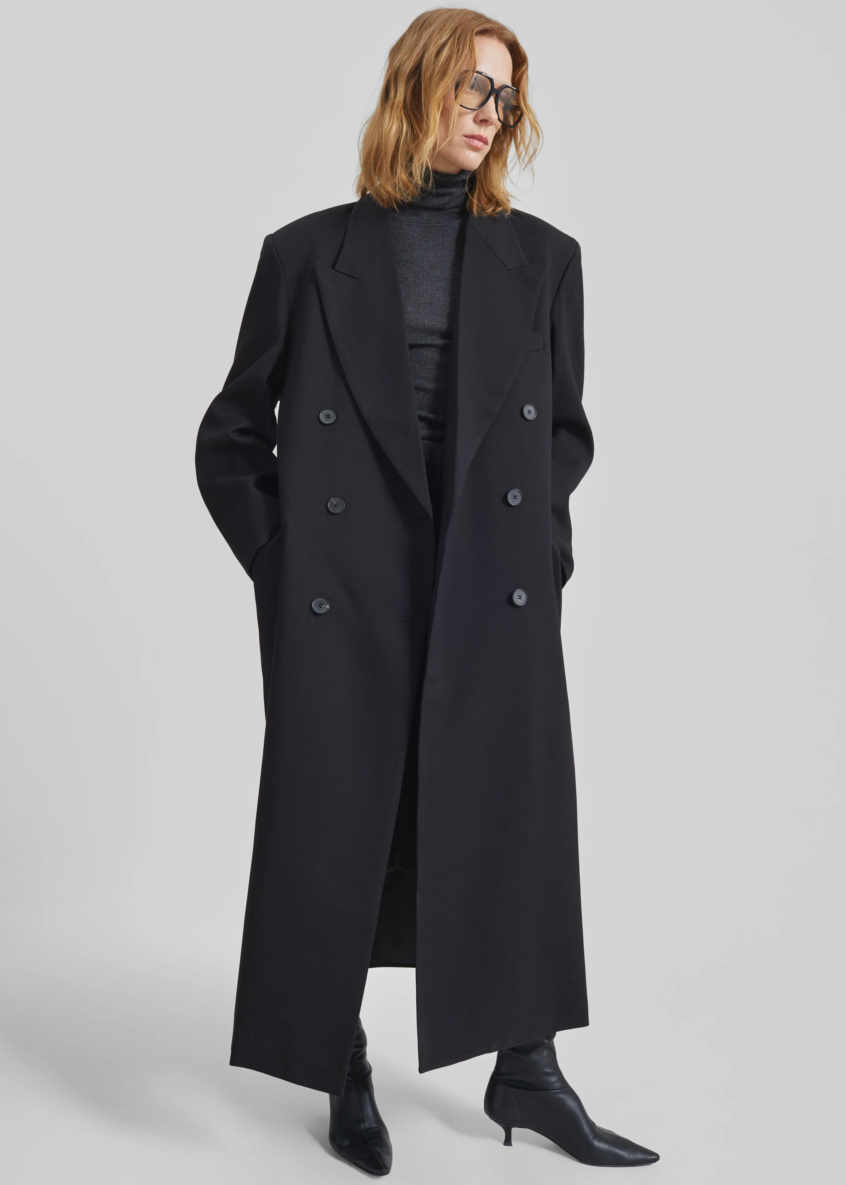 Delphina Long Coat - Black - Image 4