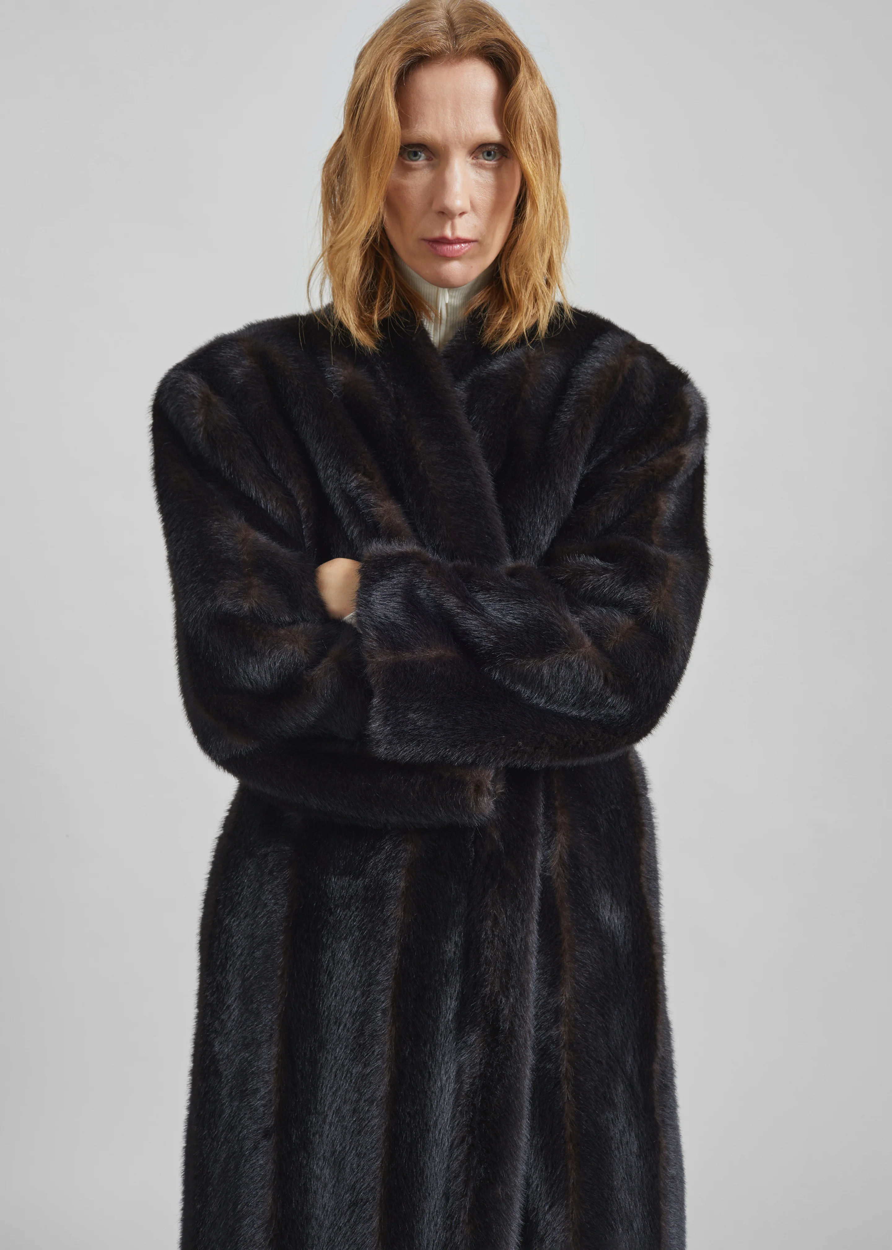 Destiny Padded Faux Fur Coat - Brown - Image 2