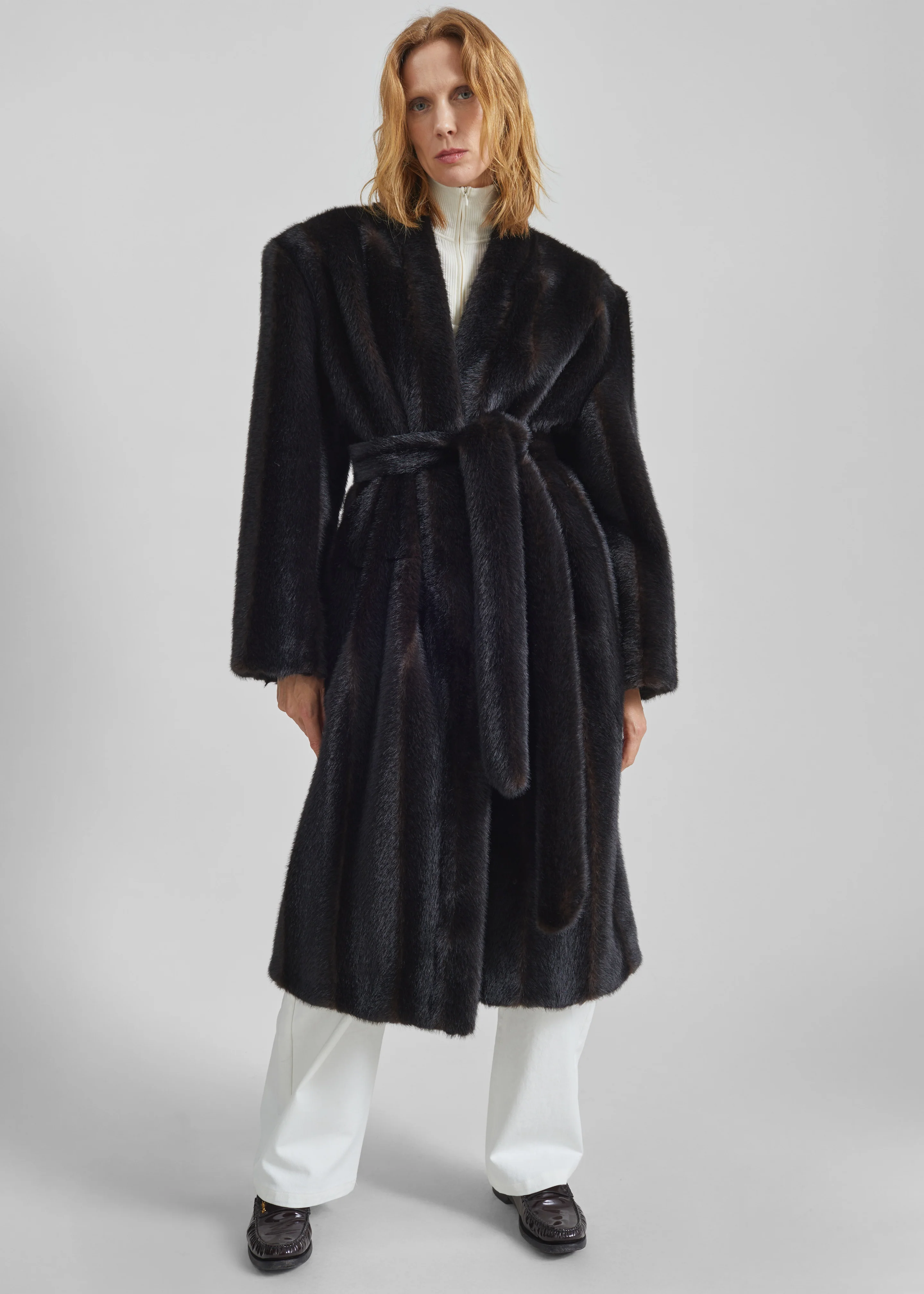 Destiny Padded Faux Fur Coat - Brown - Image 3