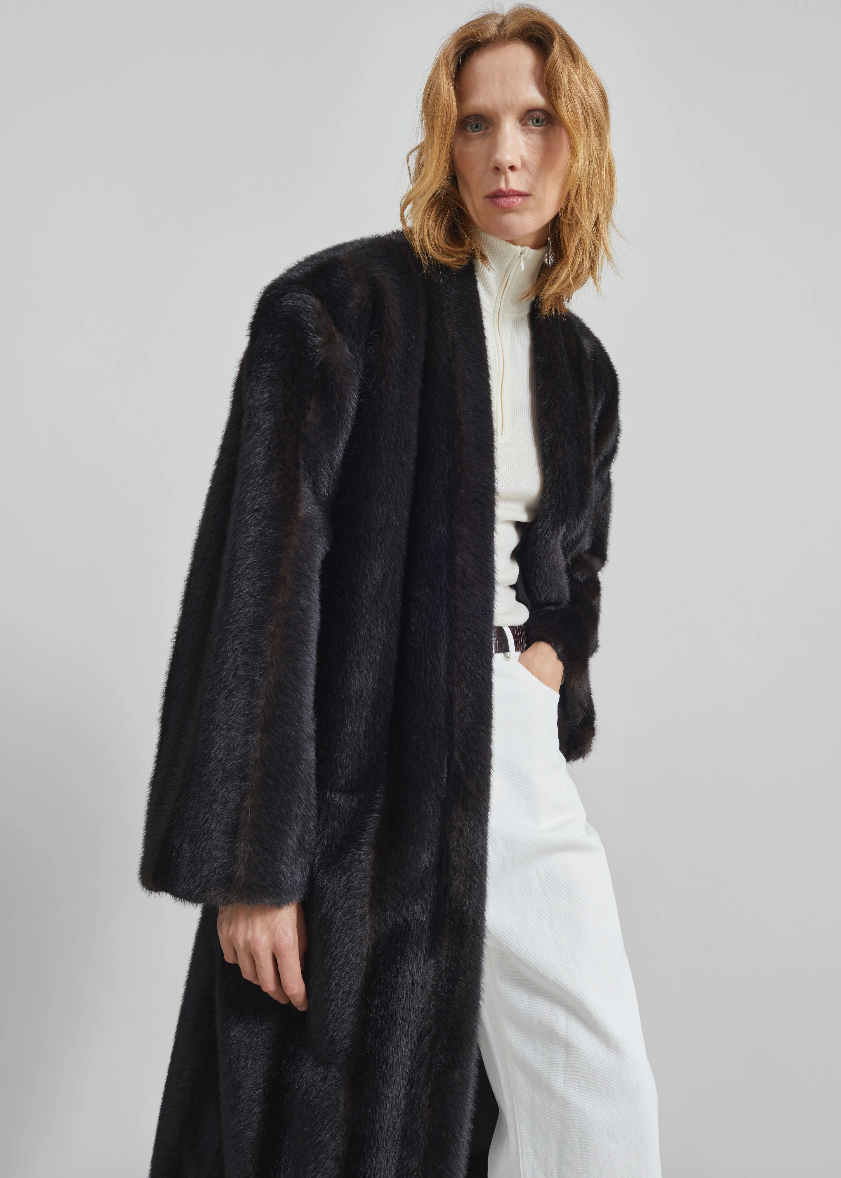 Destiny Padded Faux Fur Coat - Brown - Image 4