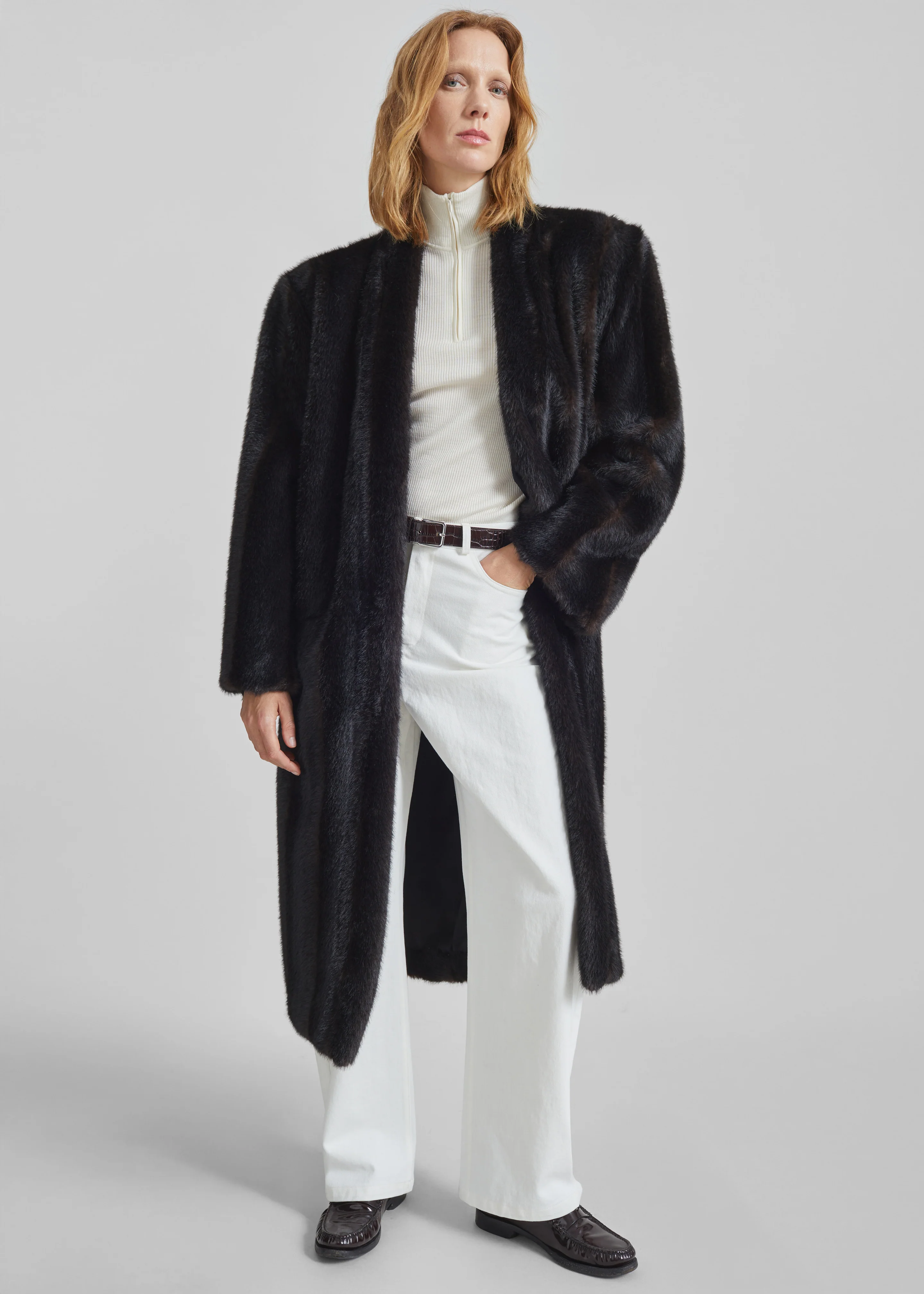 Destiny Padded Faux Fur Coat - Brown - Image 5