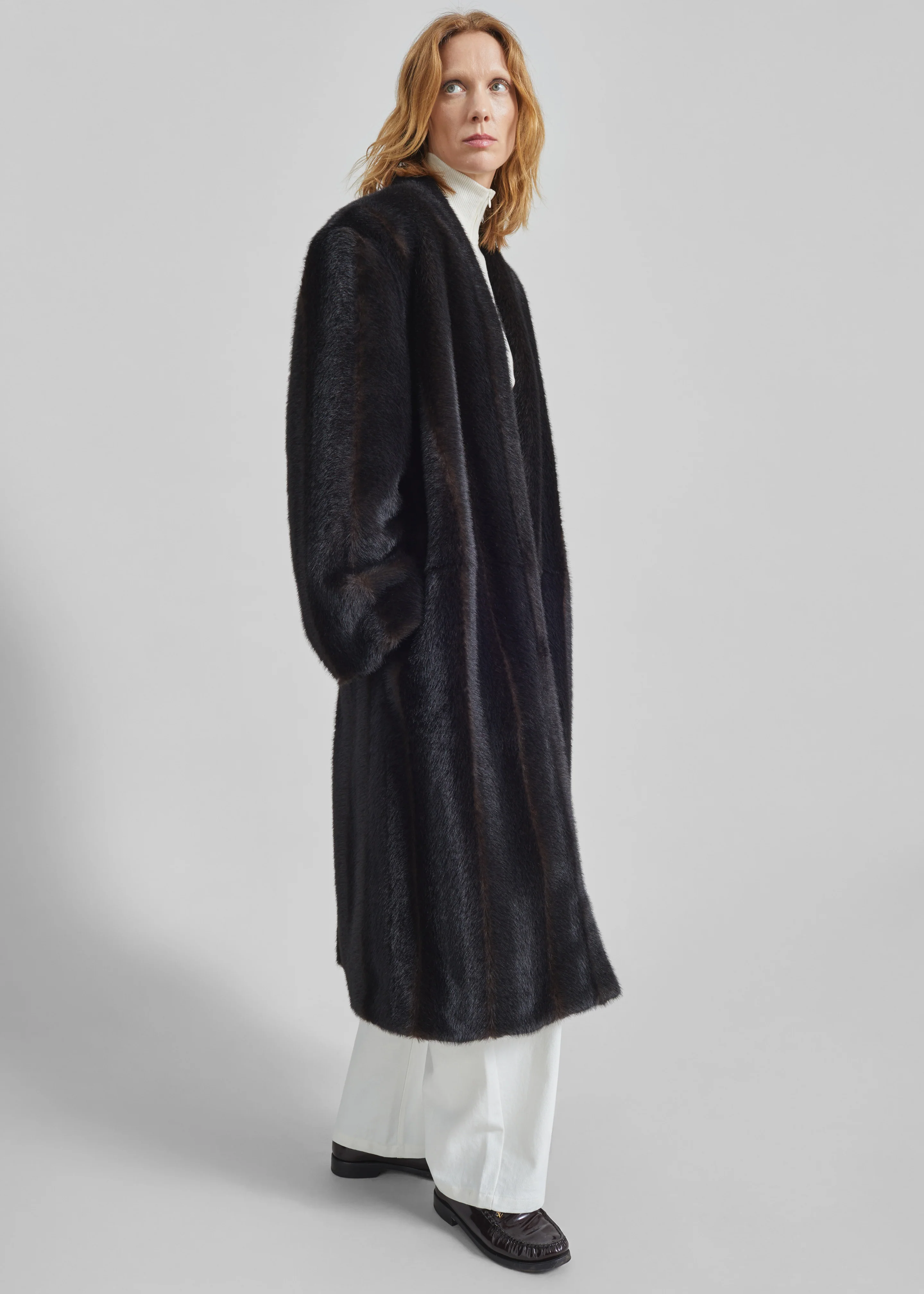 Destiny Padded Faux Fur Coat - Brown - Image 6