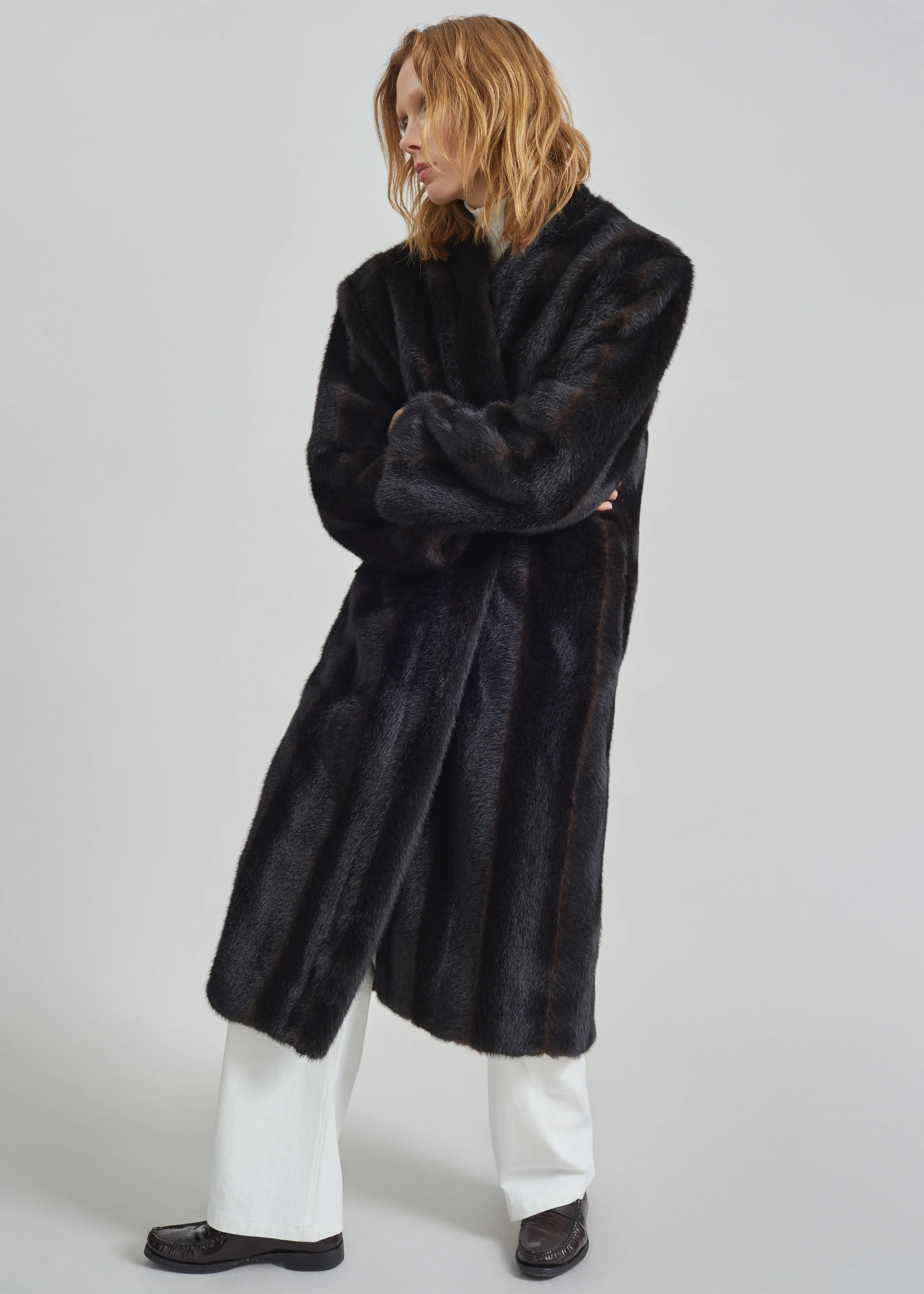 Destiny Padded Faux Fur Coat - Brown - Image 7