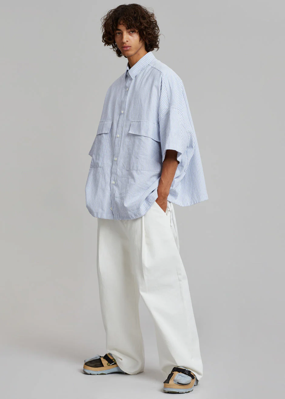 Ethan Pocket Shirt - Blue Stripe