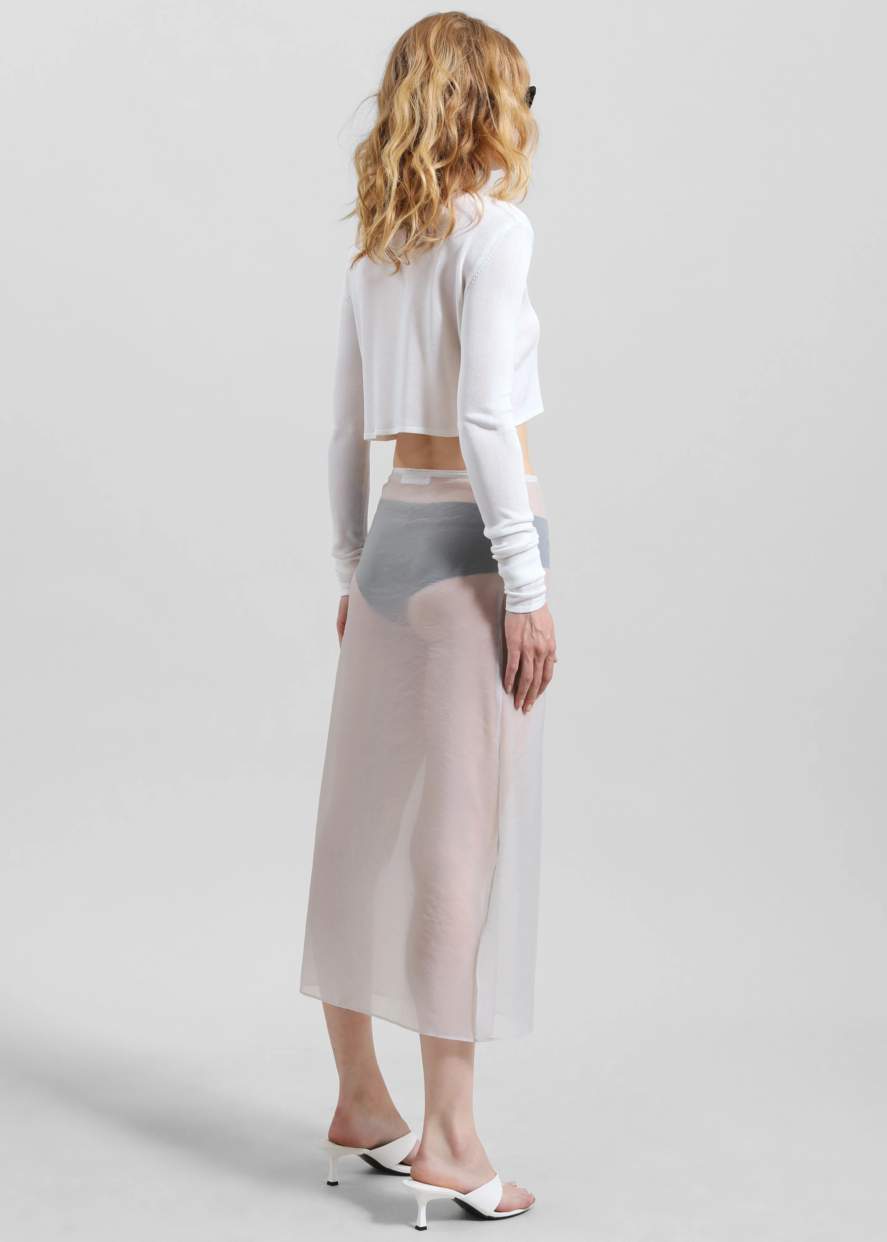 Girone Sheer Skirt - Light Grey - Image 8