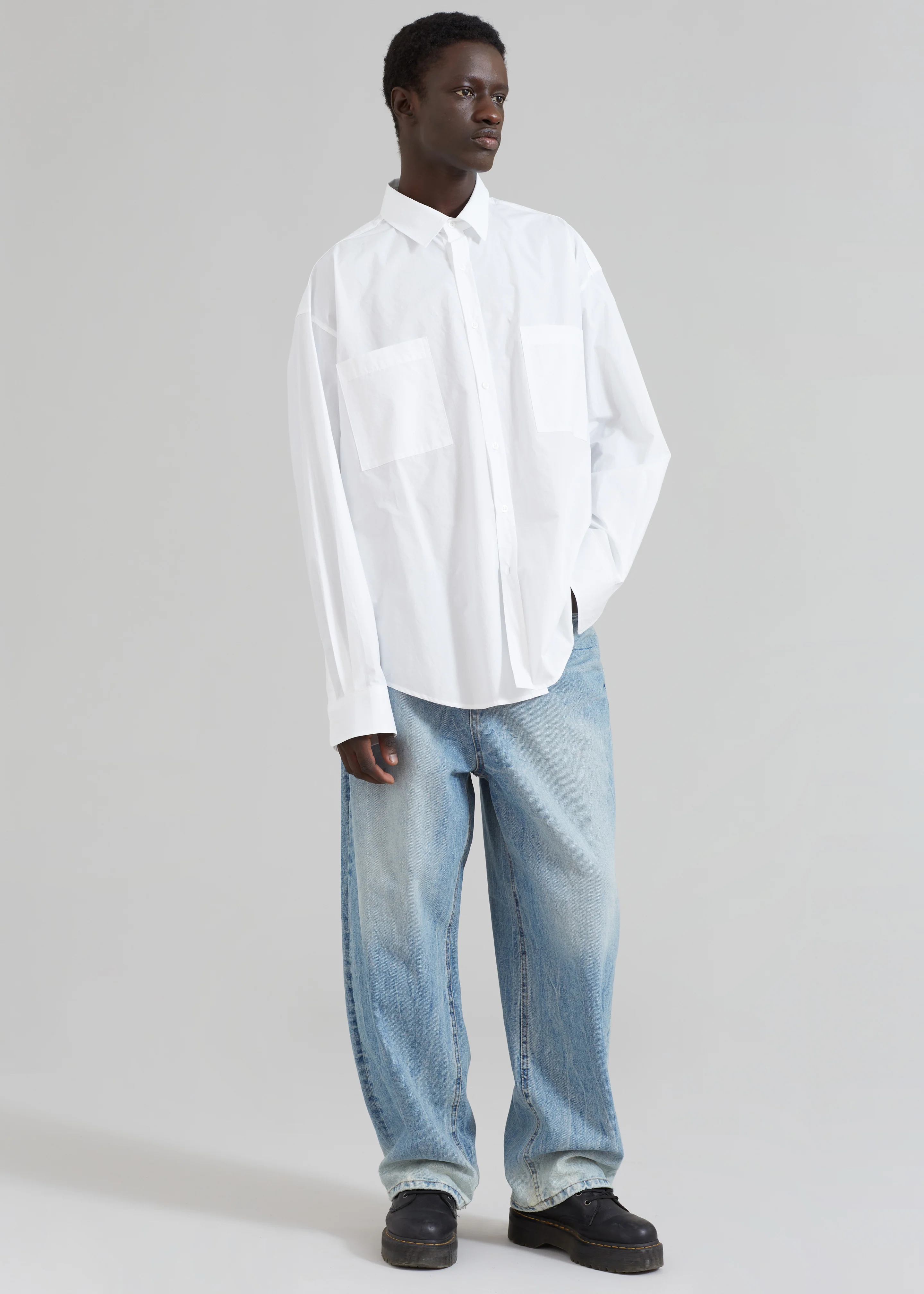 Gus Oversized Shirt - White - Image 10