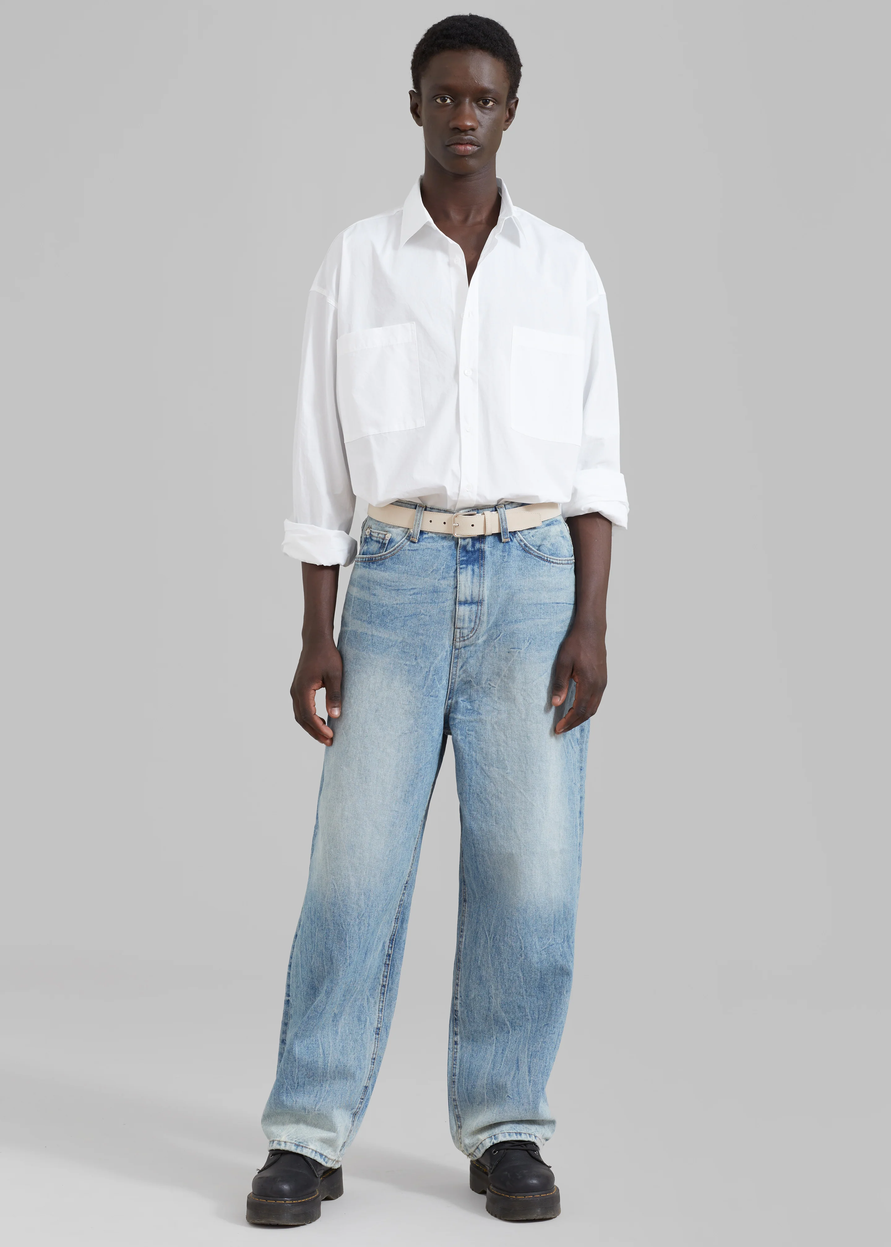 Gus Oversized Shirt - White - Image 13