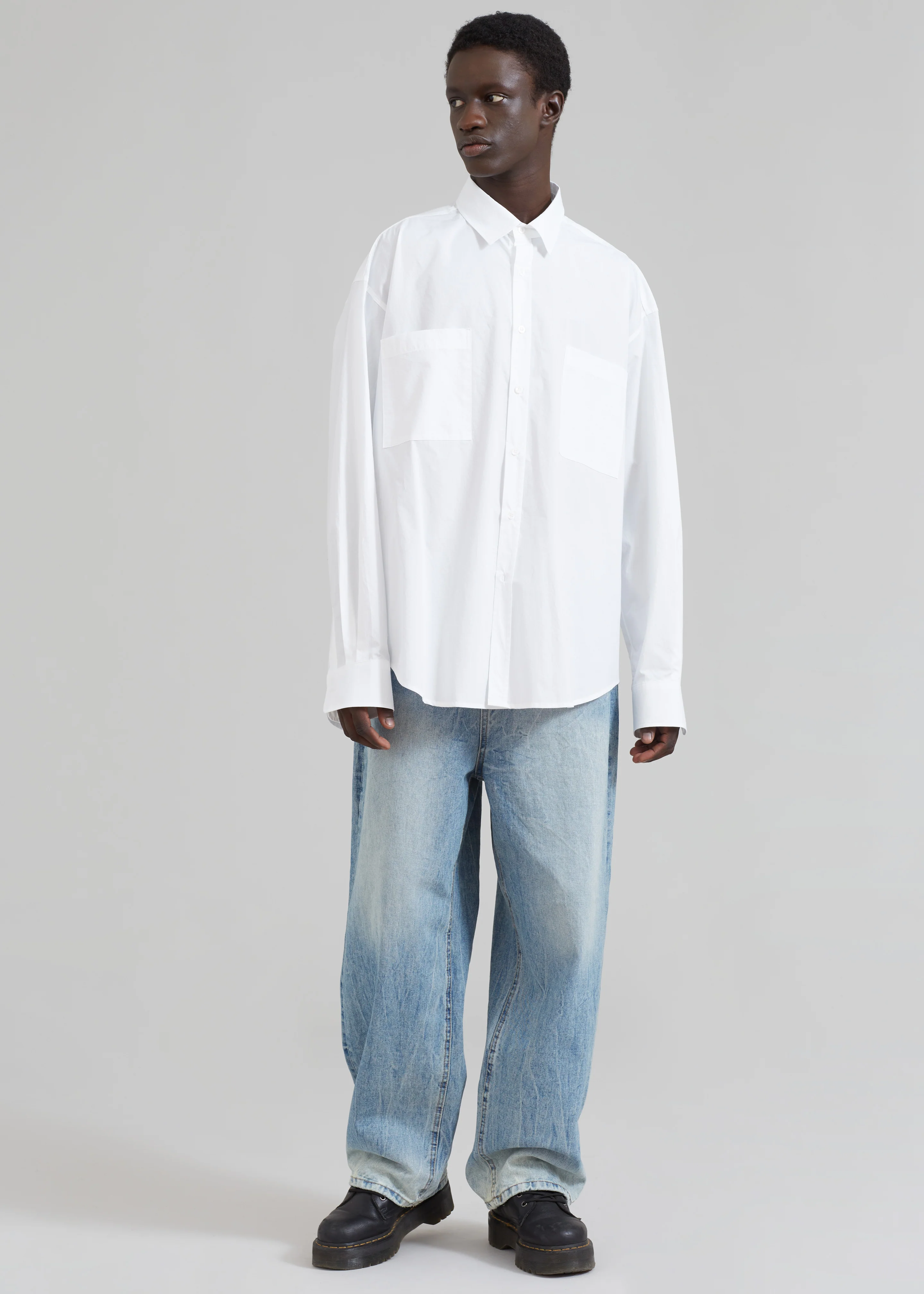 Gus Oversized Shirt - White - Image 14