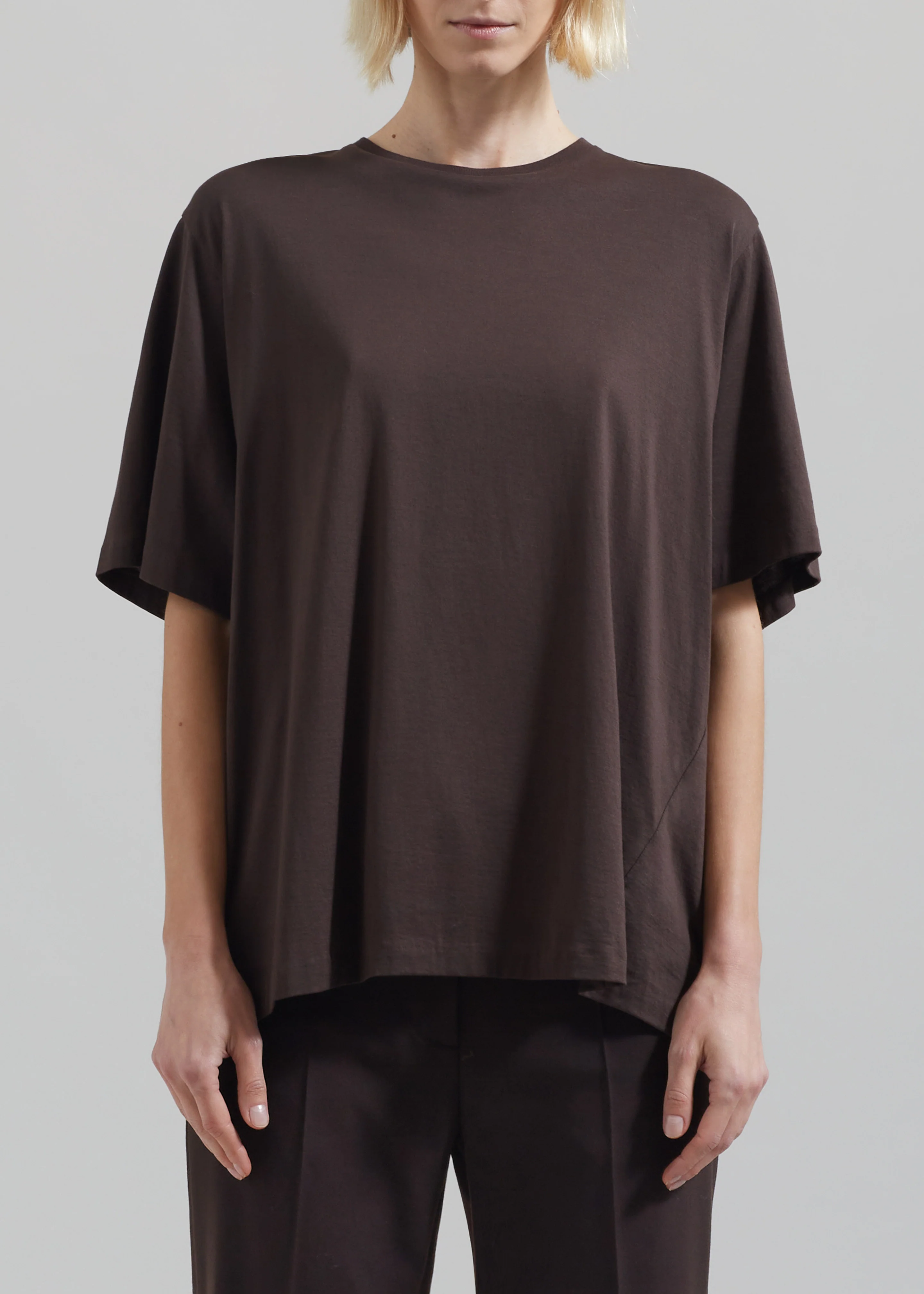 Harper Soft Organic T-Shirt - Brown - Image 2