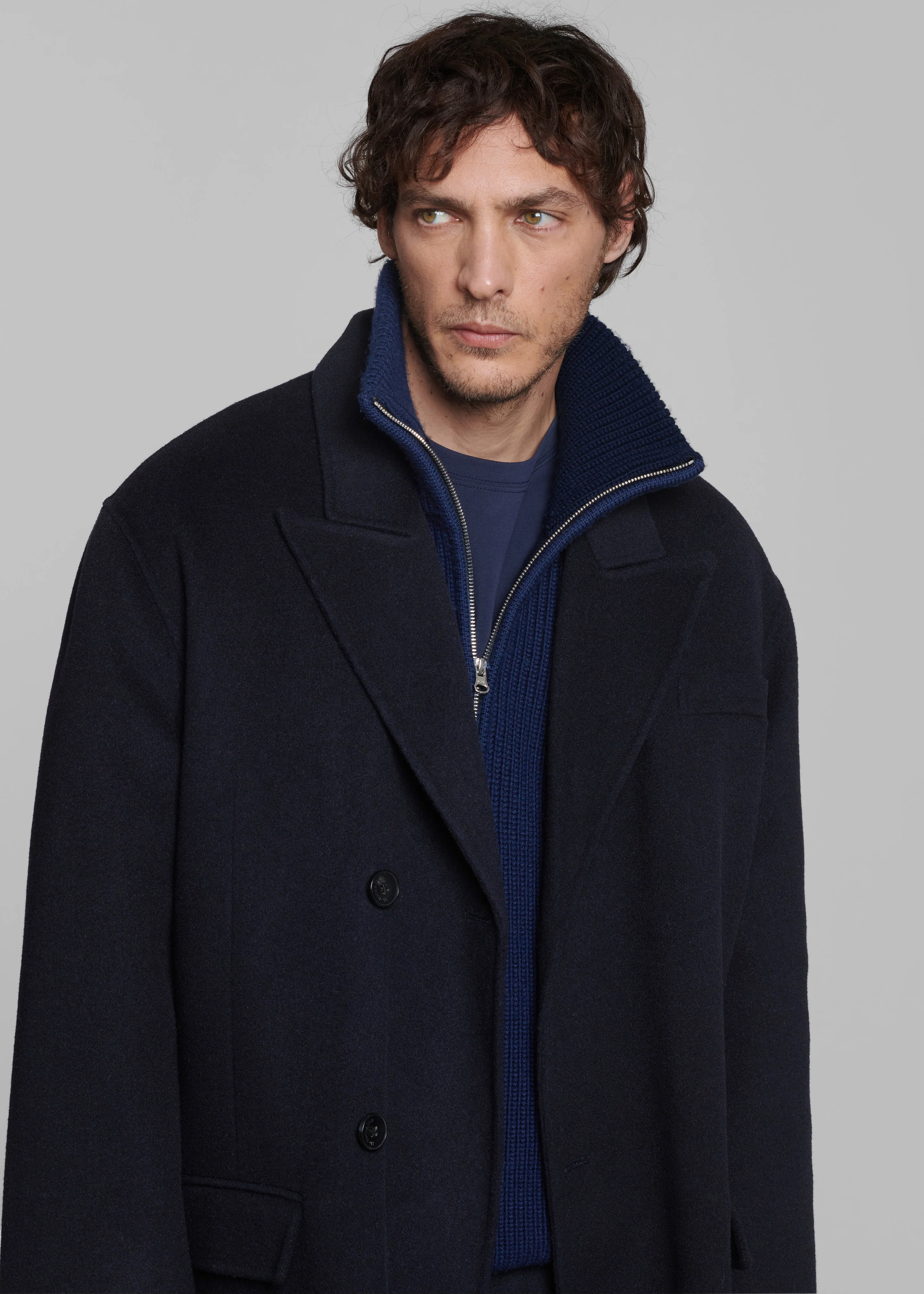 Harrison Quarter Zip Jumper - Navy - Image 7