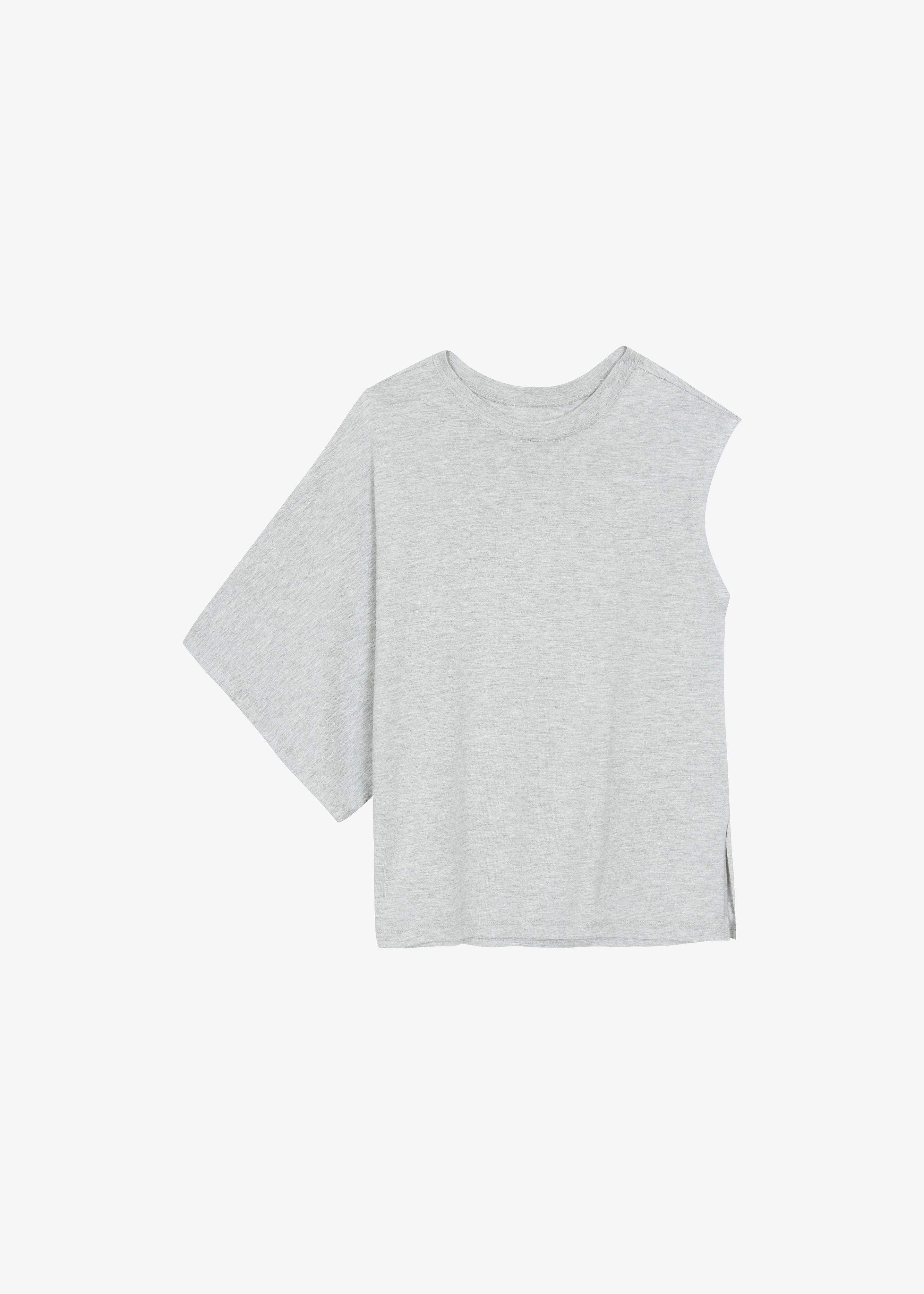 Ismere One-Sleeve Asymmetric Top - Grey - Image 9