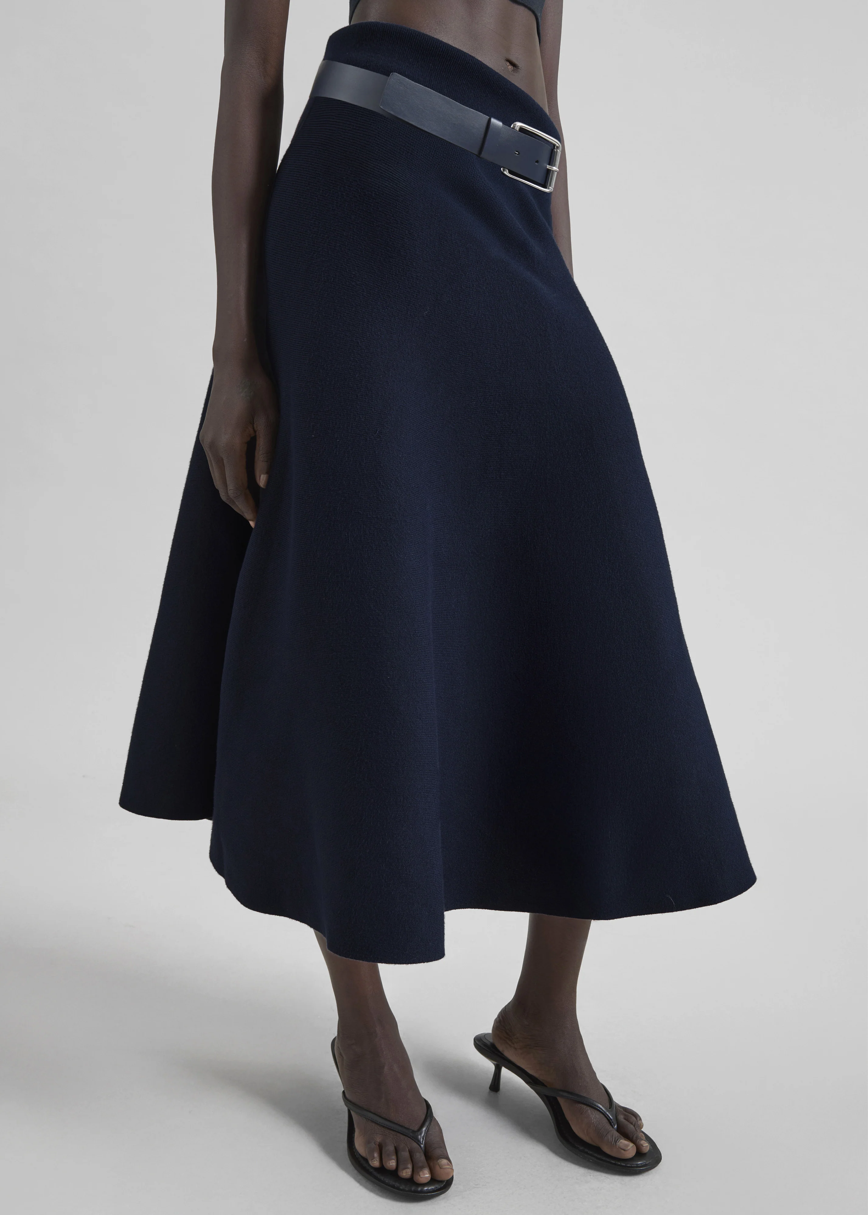 July Knit Midi Skirt - Navy - Image 2