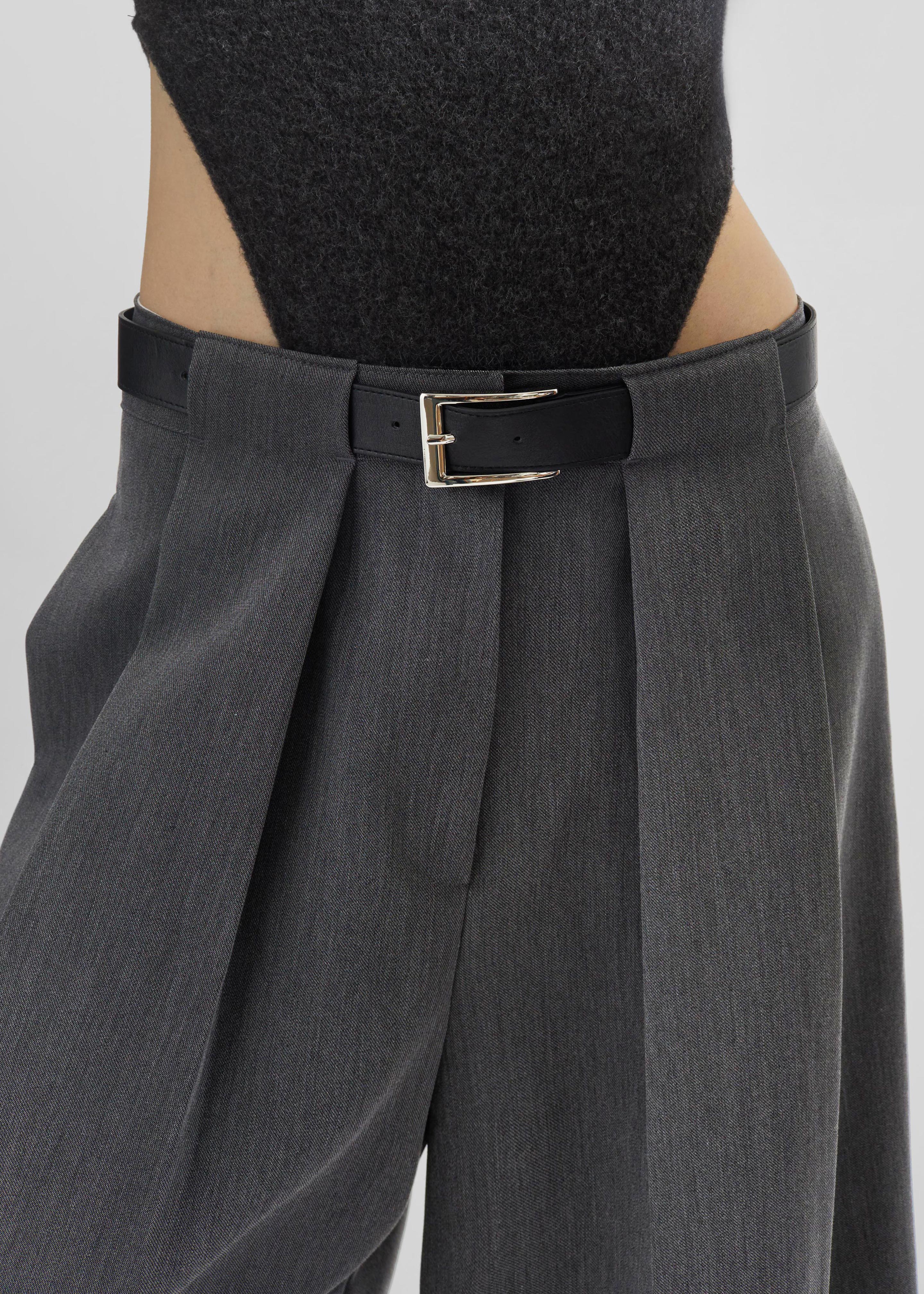 Kalvo Belted Bermuda Shorts - Dark Grey - Image 4