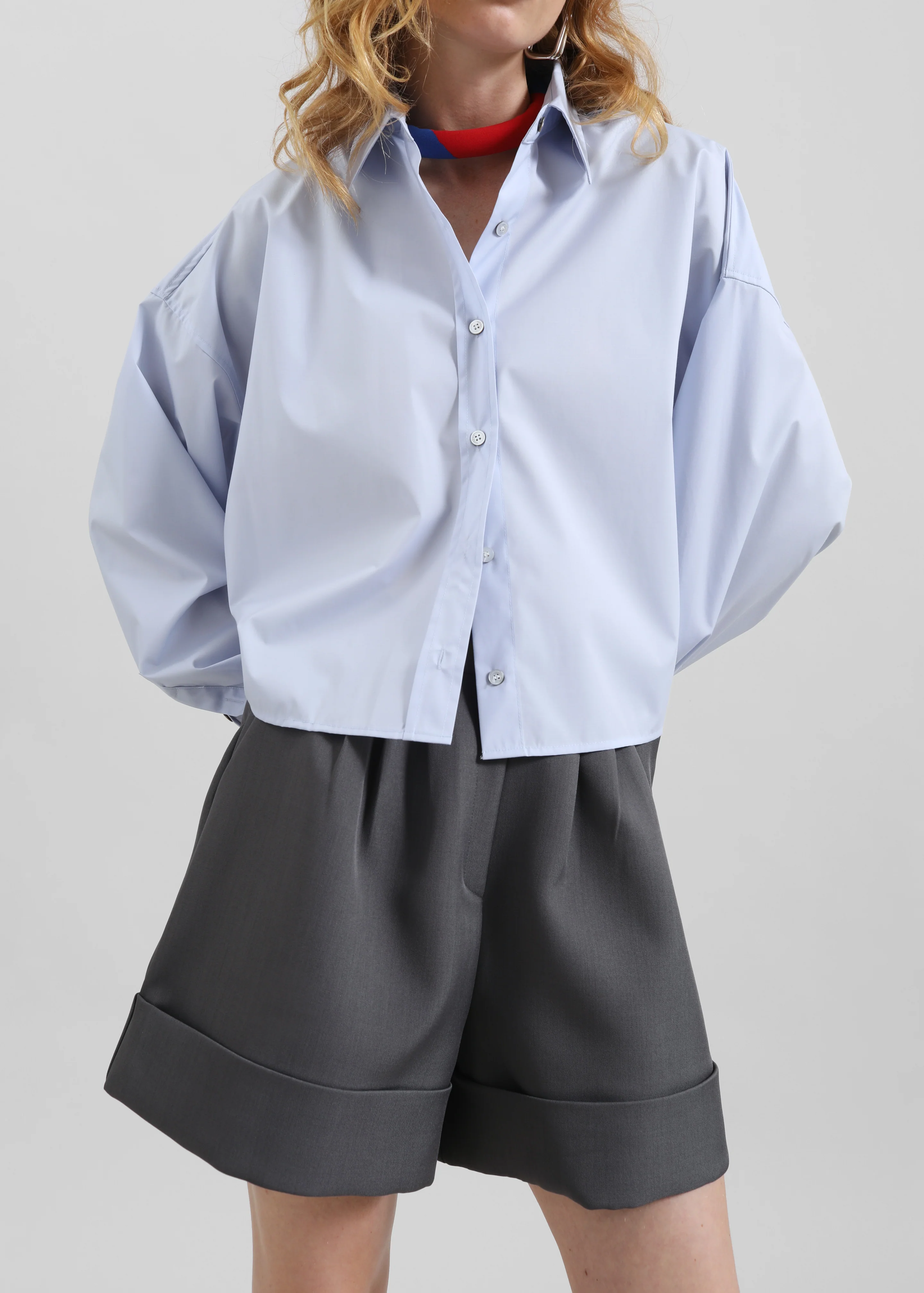 Kersey Boxy Shirt - Sky Blue - Image 4