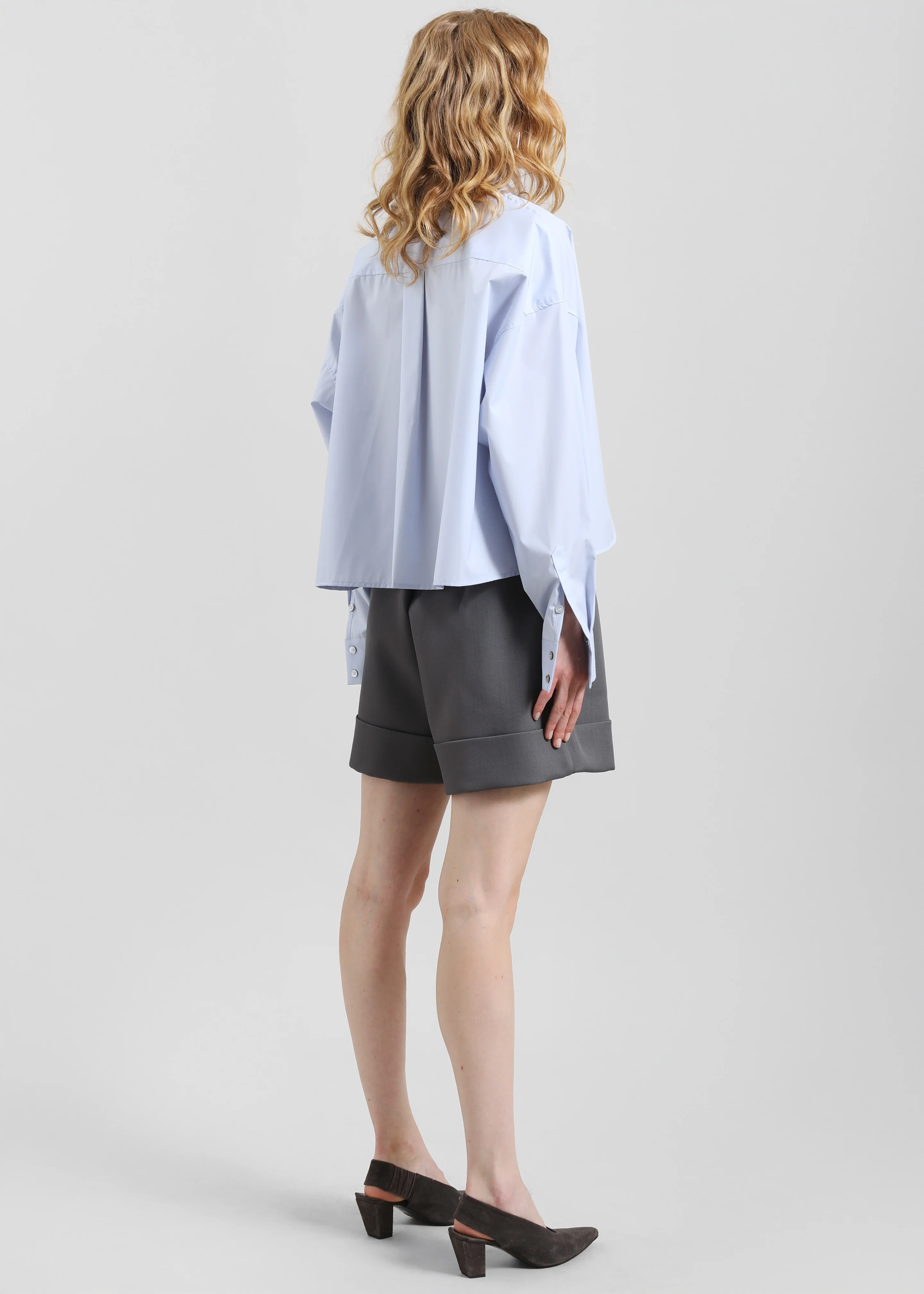 Kersey Boxy Shirt - Sky Blue - Image 9