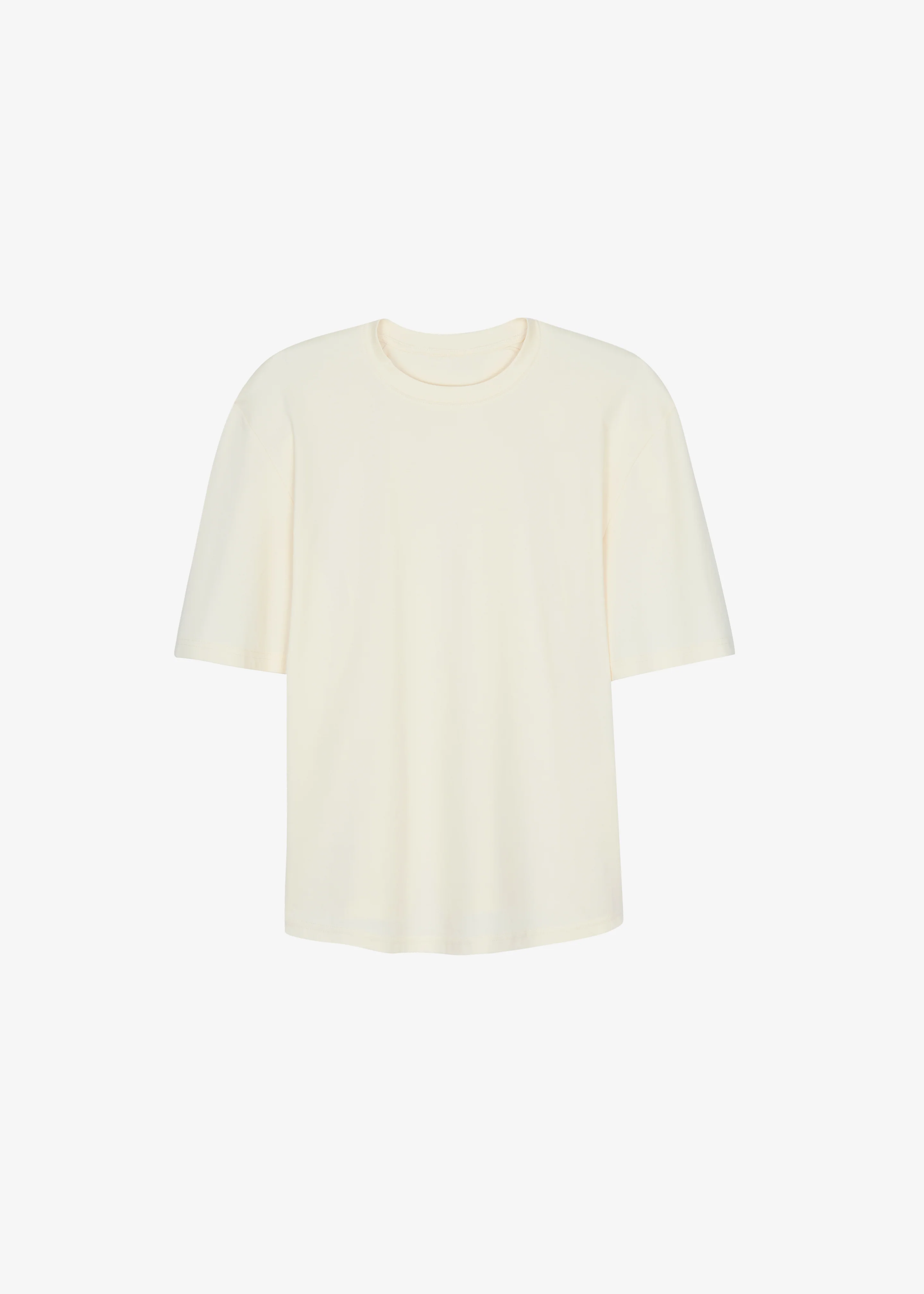 Laval Sculpted Sleeve T-Shirt - Cream - Image 5