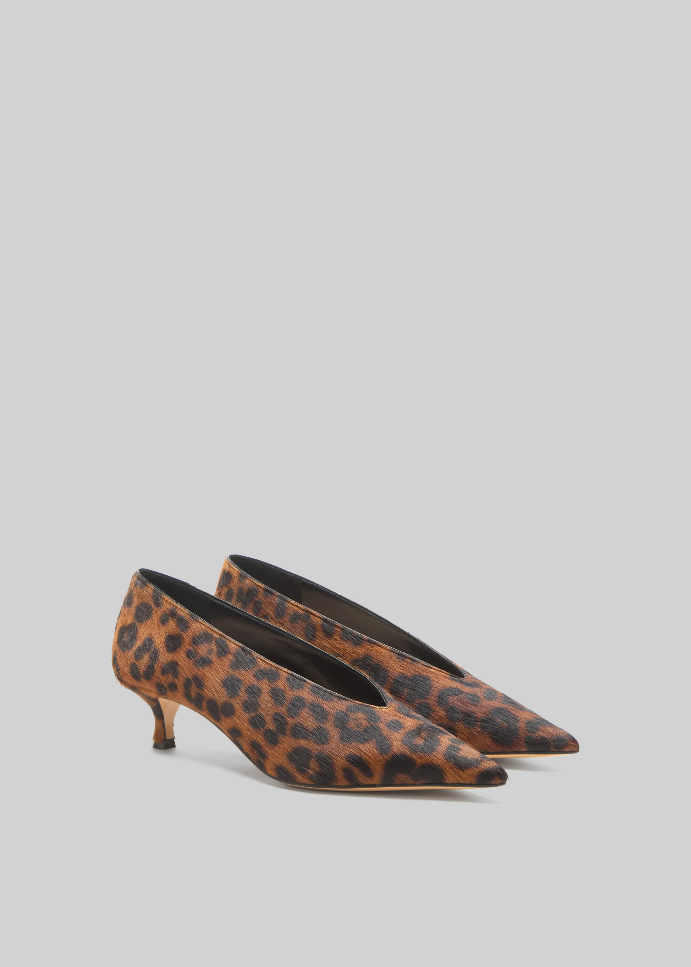 Le Monde Beryl Babouche Kitten Heels - Leopard - Image 2