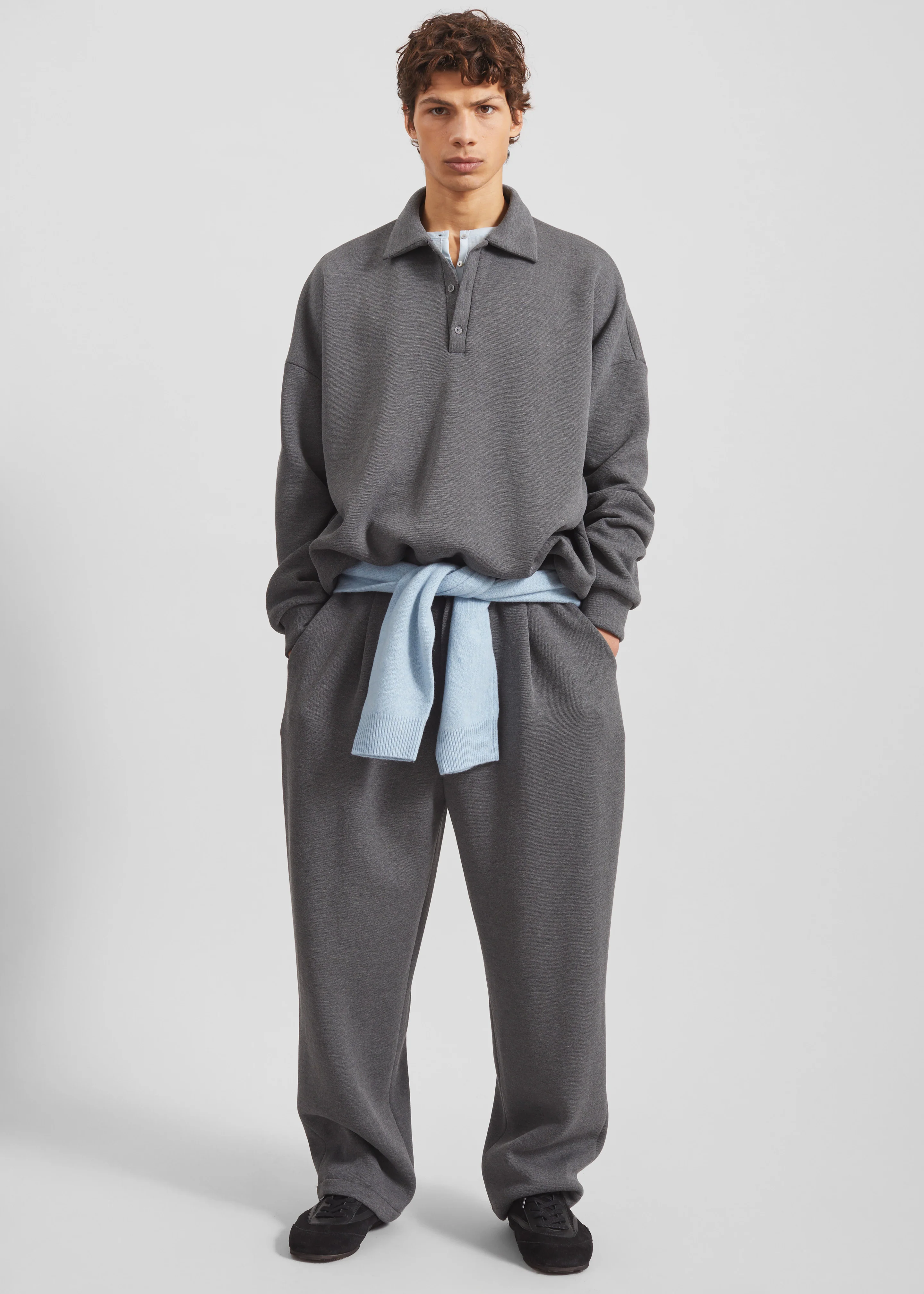Lenham Polo Sweatshirt - Grey - Image 2