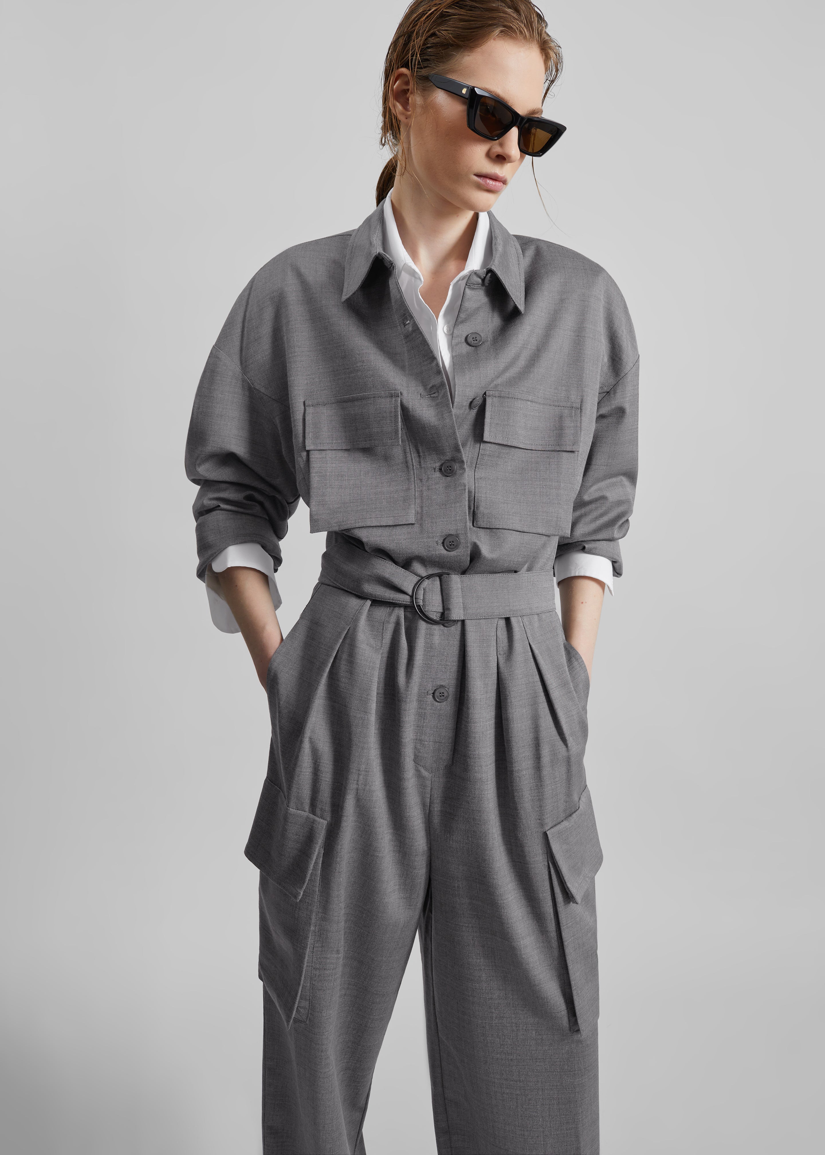 Linda Jumpsuit - Grey Melange - Image 6