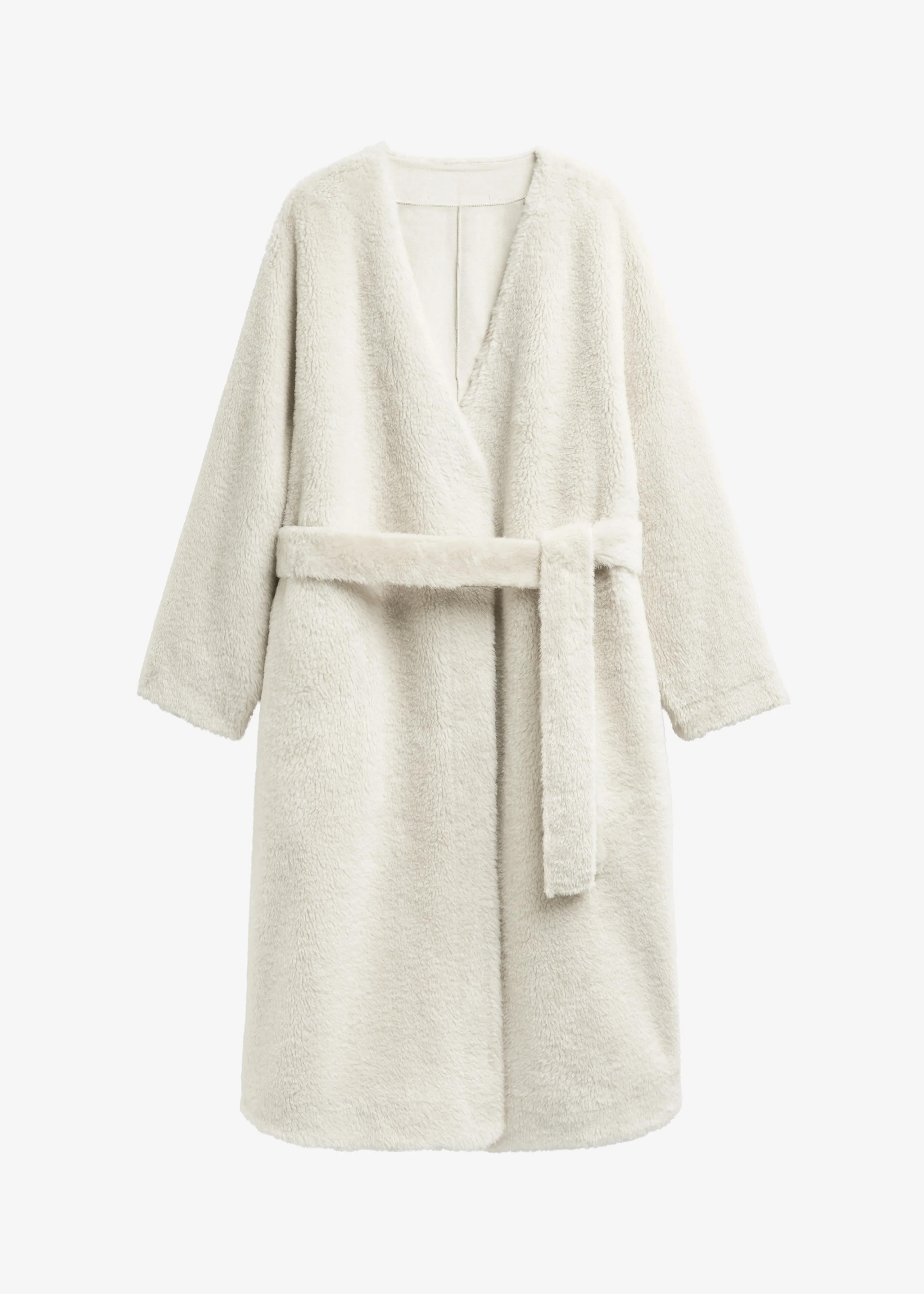 Livigno Faux Shearling Coat - Ivory - Image 8