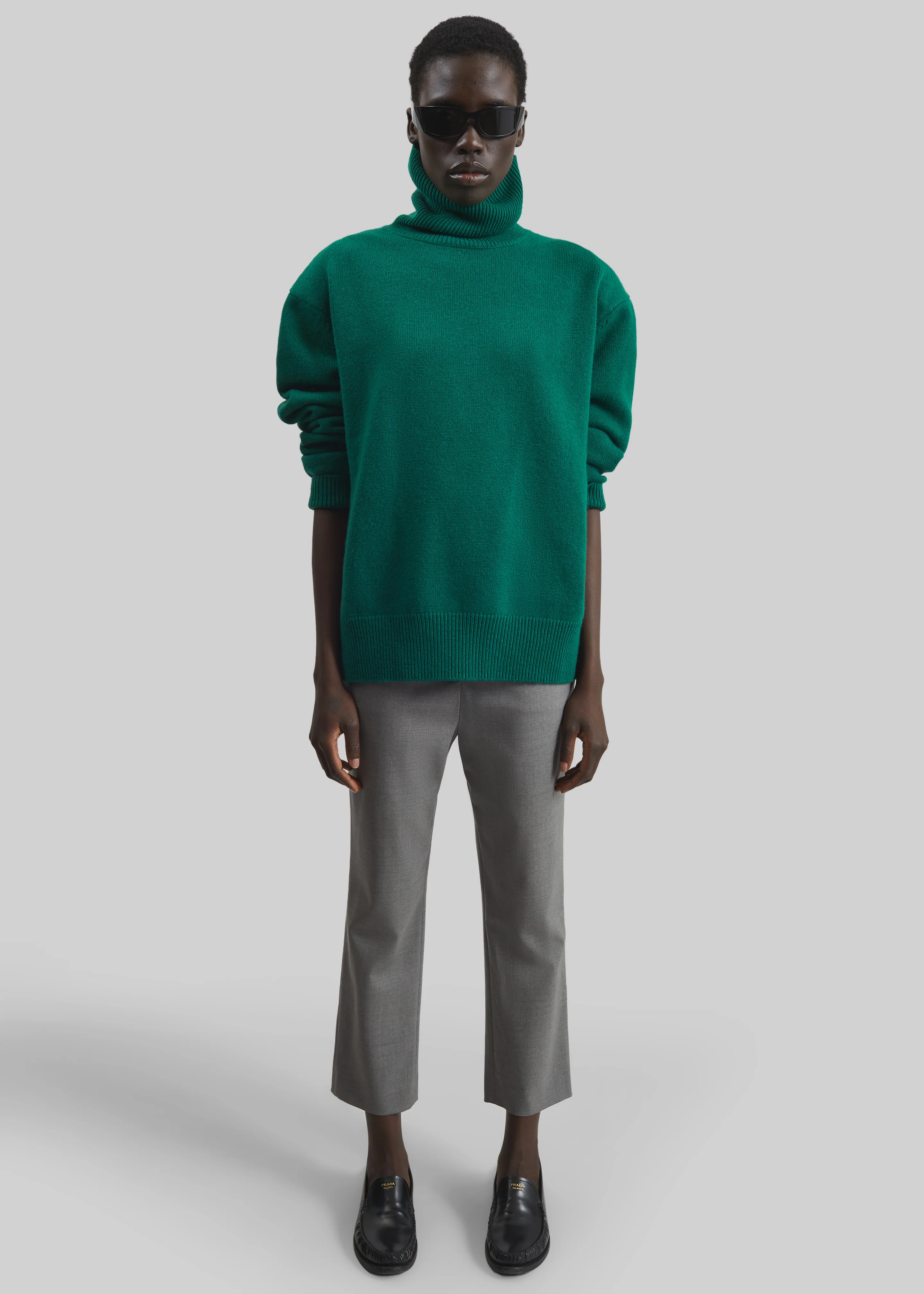 Loulou de Saison Carlo Straight Leg Pants - Grey - Image 3