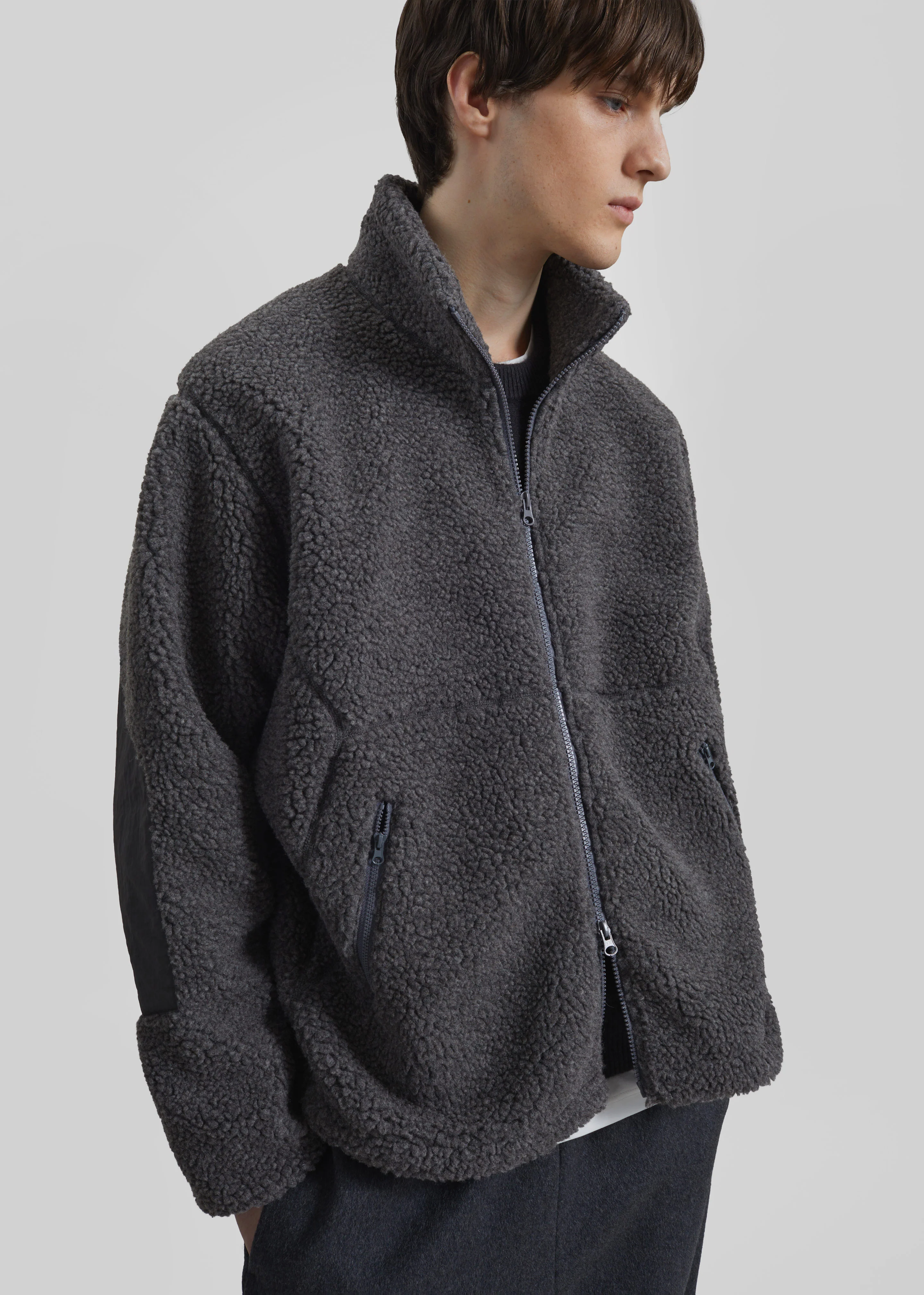 Lucan Fleece Jacket - Grey - Image 4