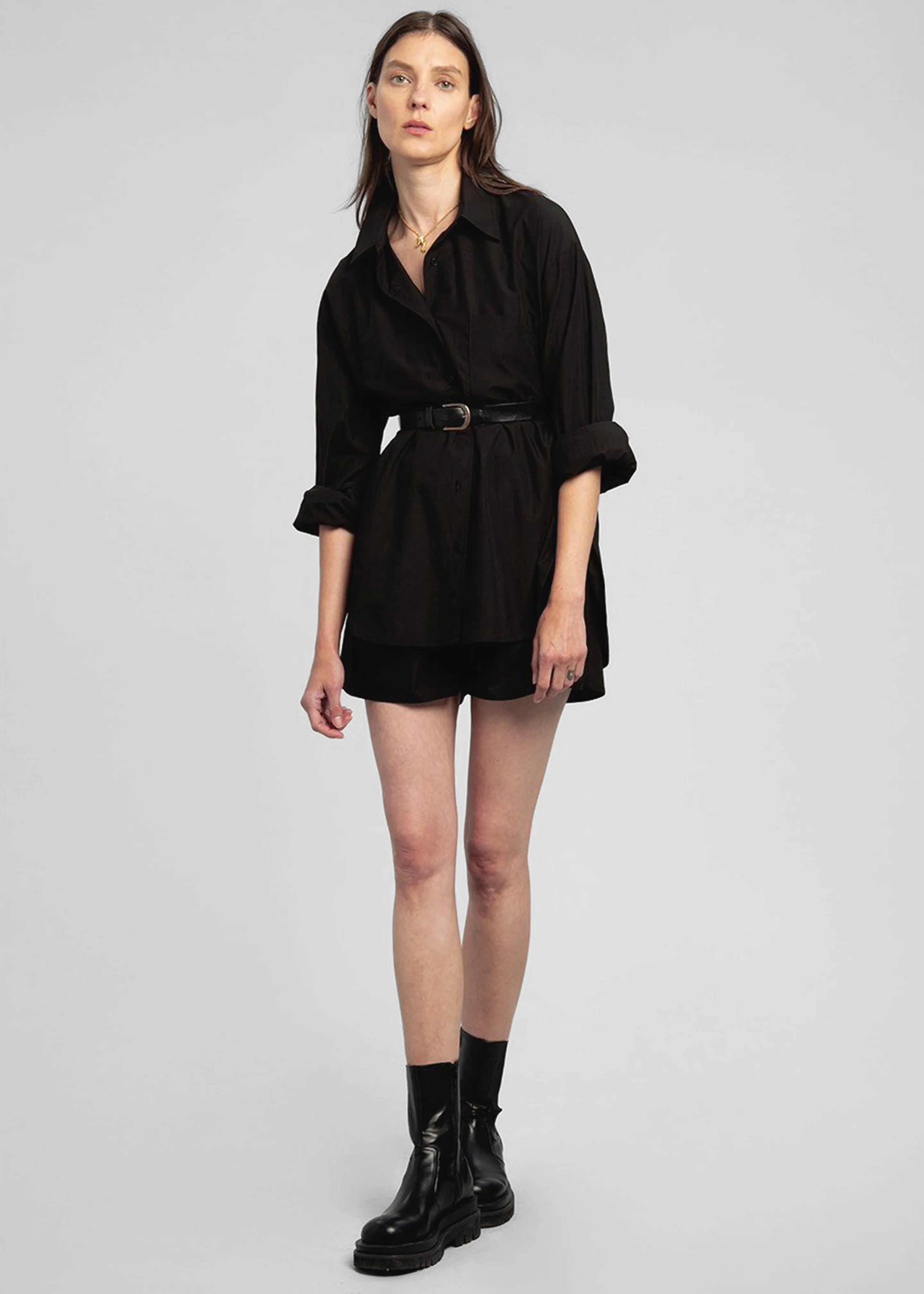 Lui Organic Cotton Shirt - Black - Image 6