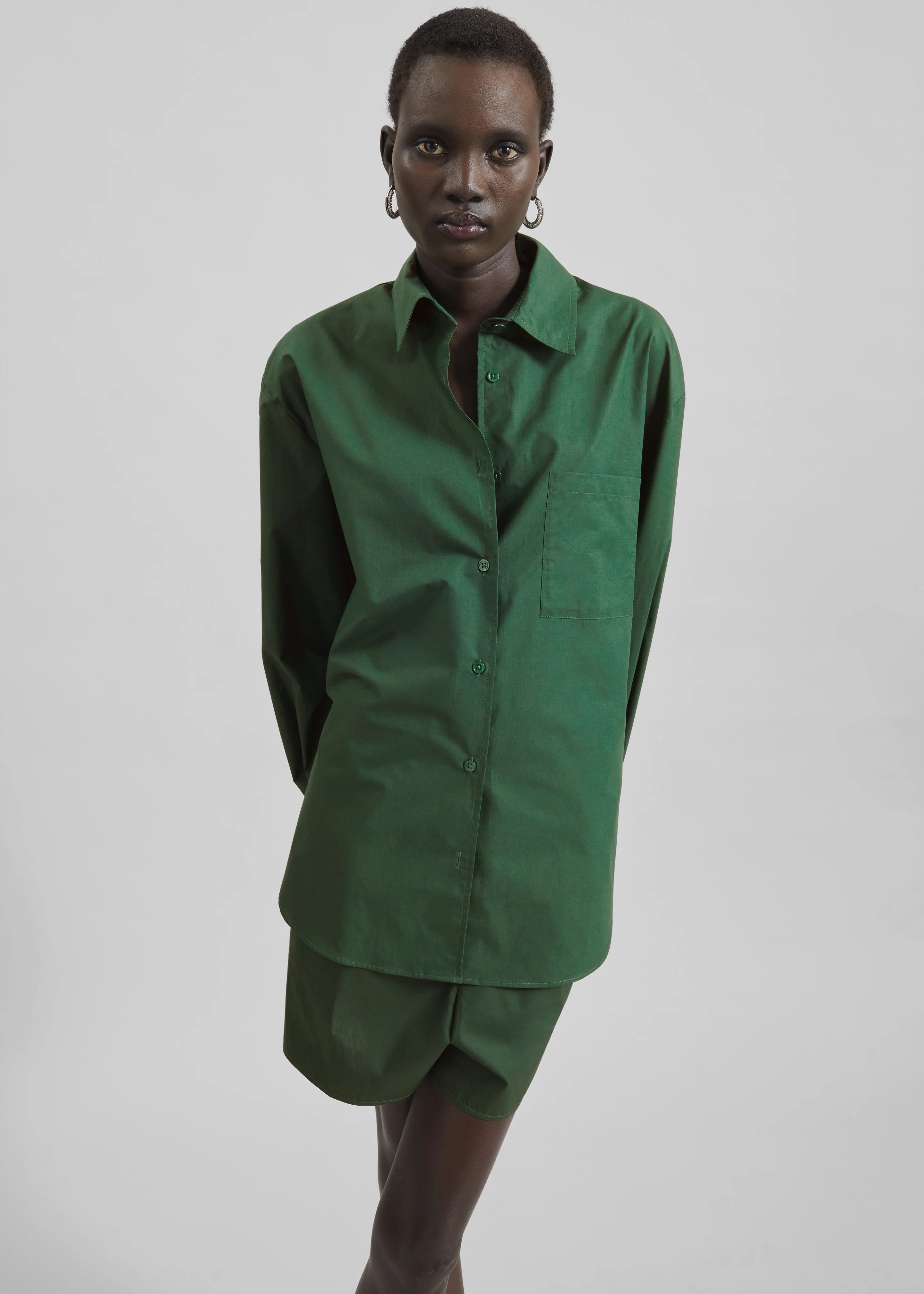 Lui Organic Cotton Shirt - Hunter Green - Image 9