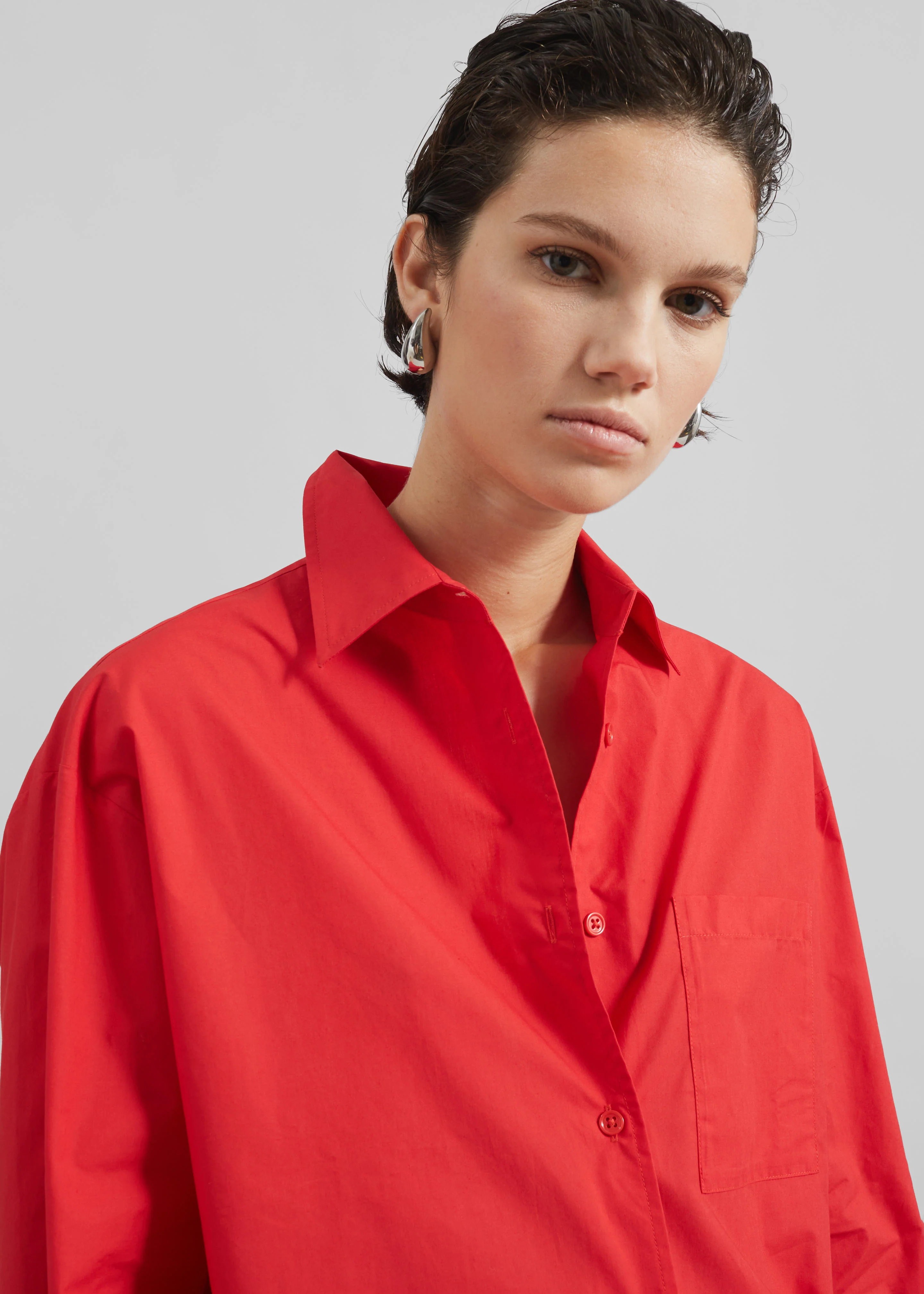 Lui Organic Cotton Shirt - Red - Image 2