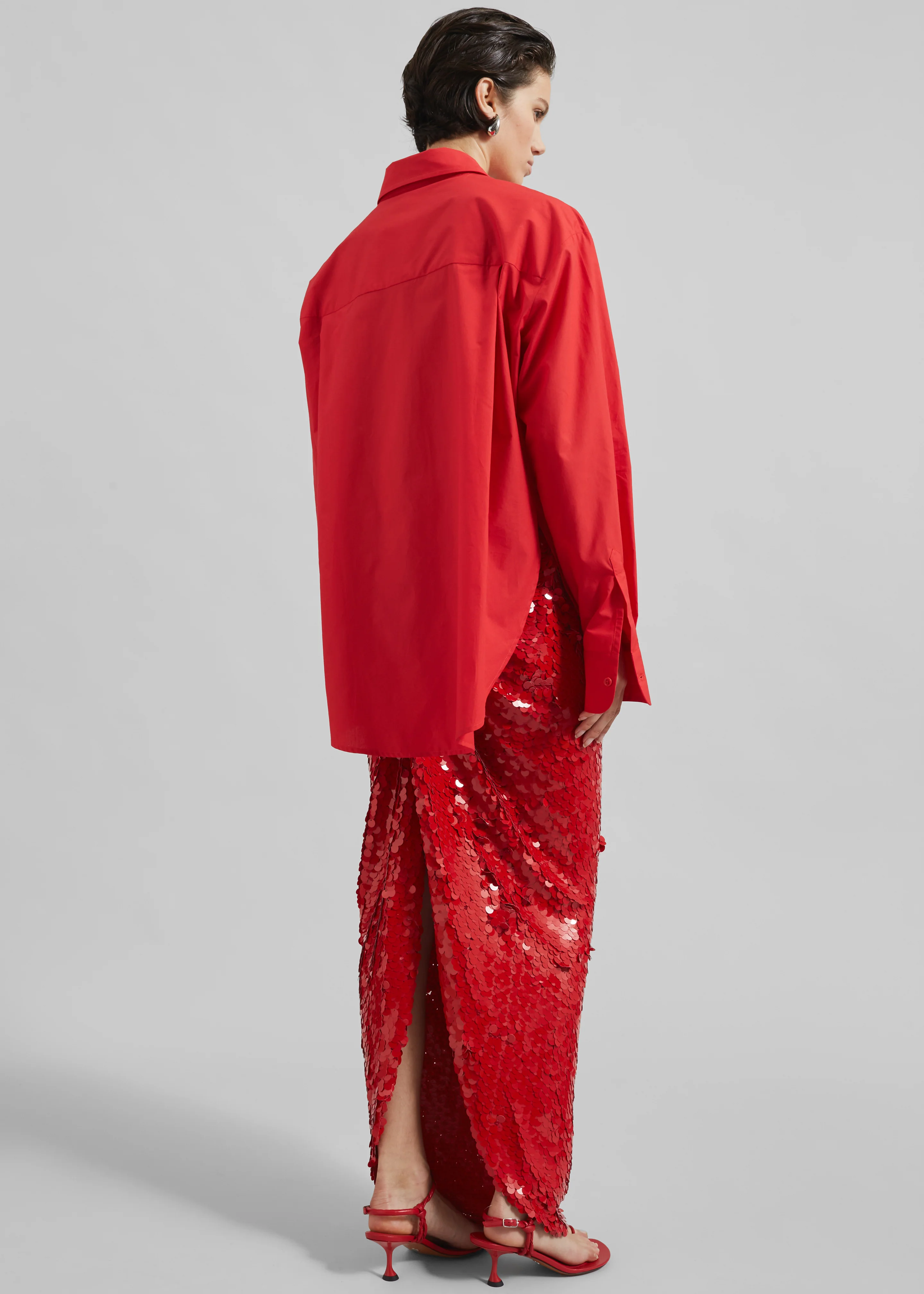 Lui Organic Cotton Shirt - Red - Image 3