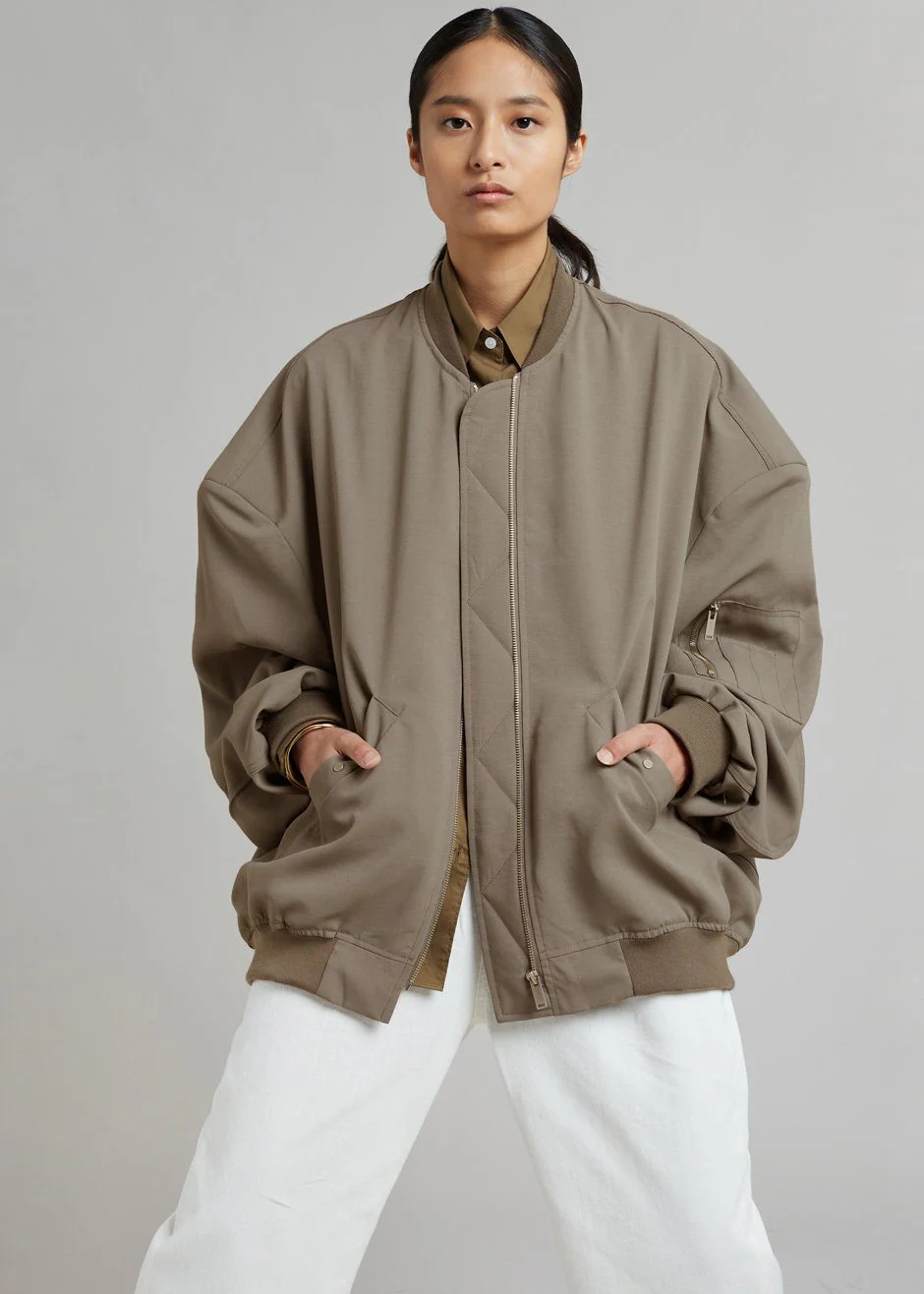 Lumi Bomber Jacket - Dark Olive - Image 10