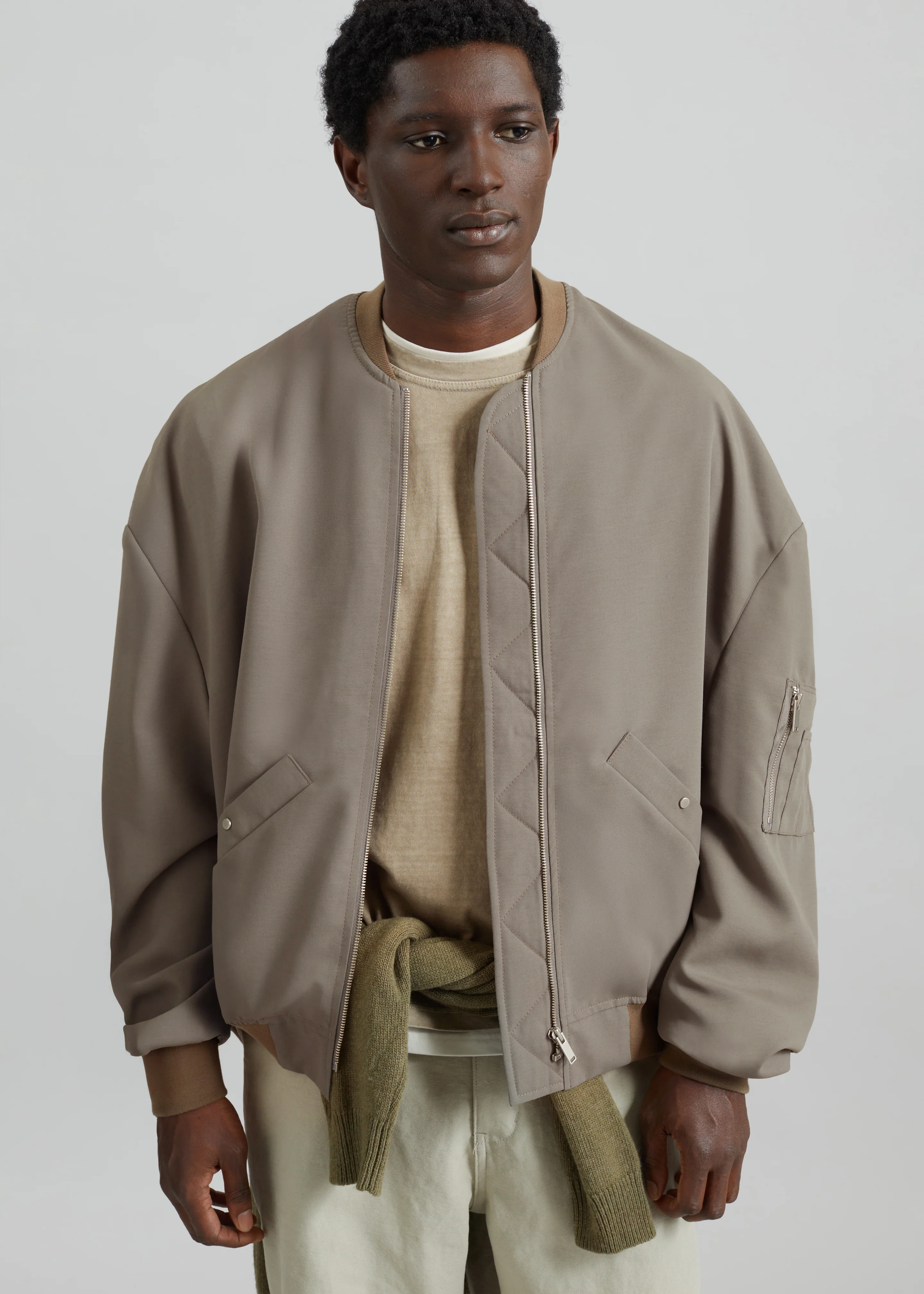 Lumi Bomber Jacket - Dark Olive - Image 11