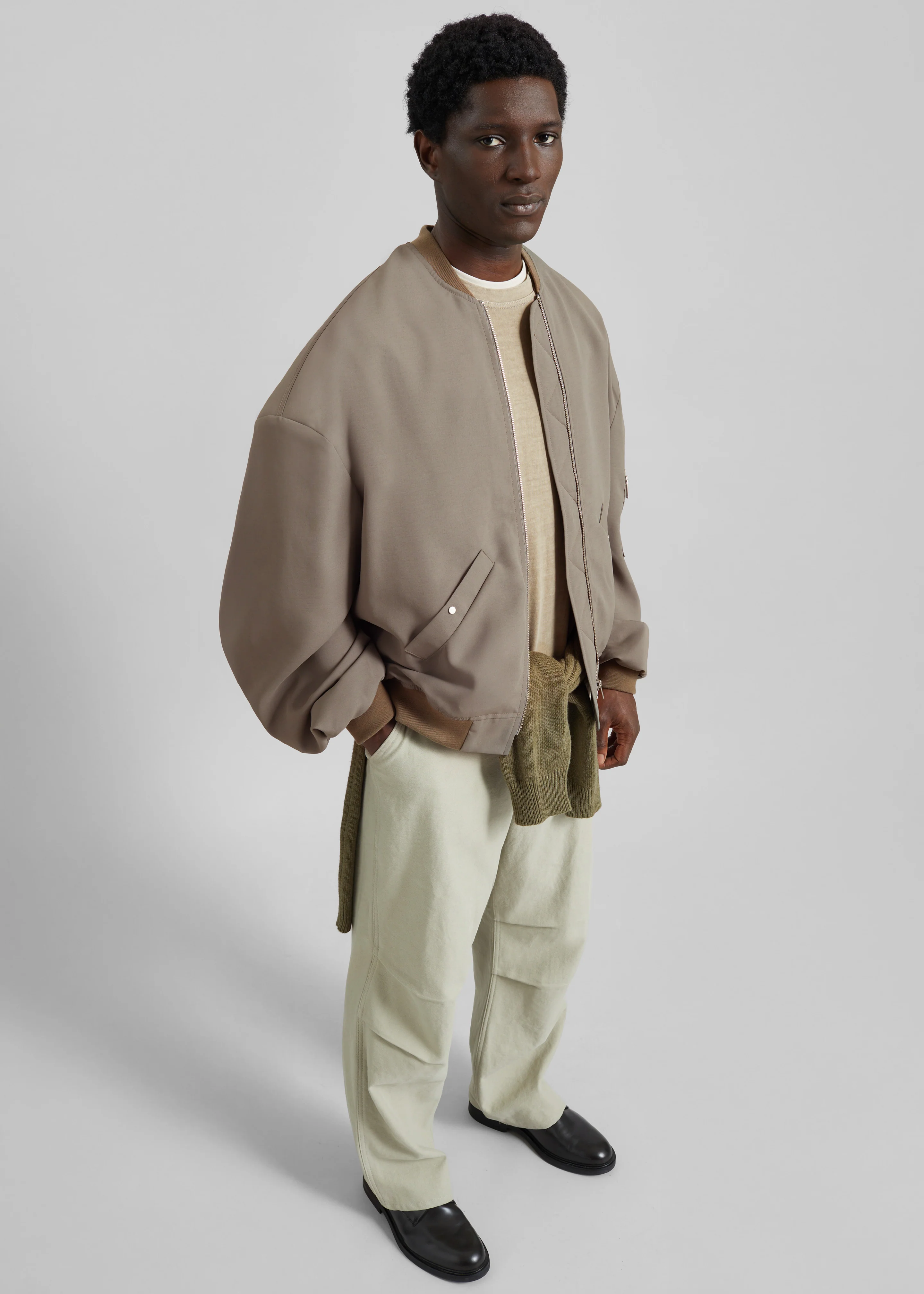 Lumi Bomber Jacket - Dark Olive - Image 12