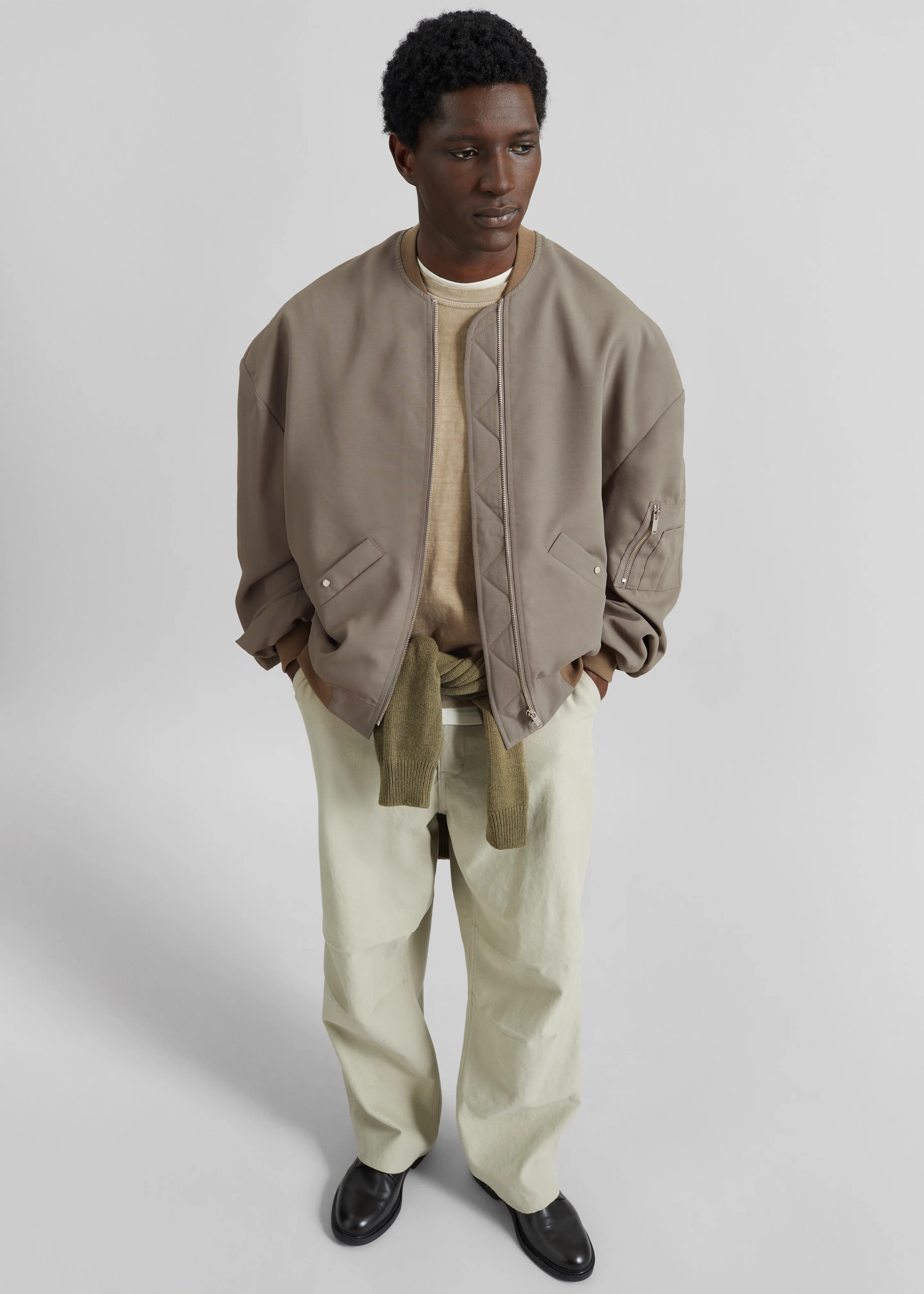 Lumi Bomber Jacket - Dark Olive - Image 14