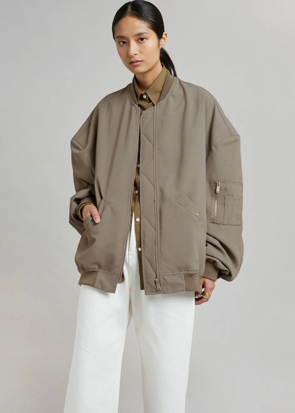 Lumi Bomber Jacket - Dark Olive - Image 4